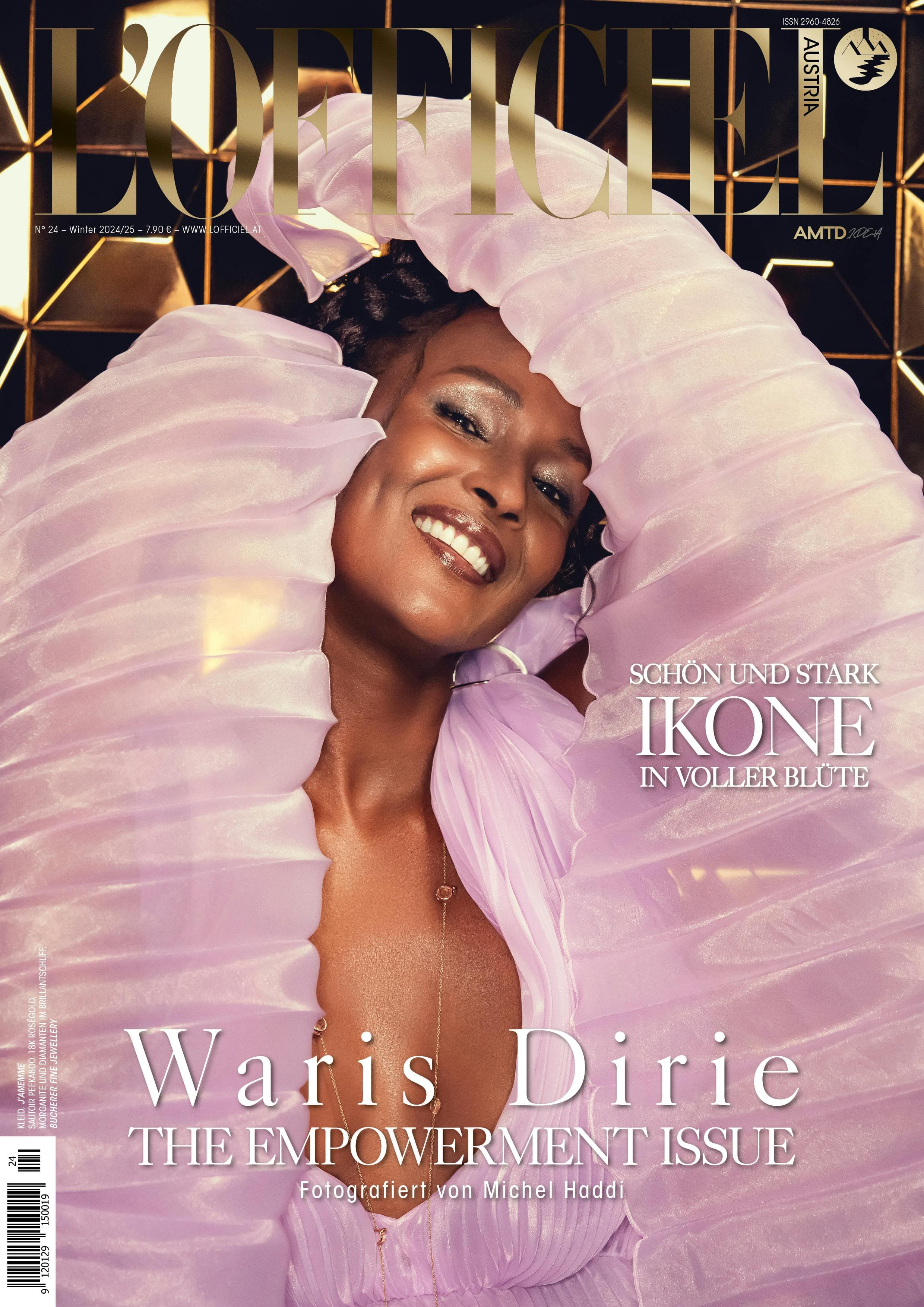 L'Officiel Austria präsentiert Waris Dirie auf dem Cover der Empowerment Issue