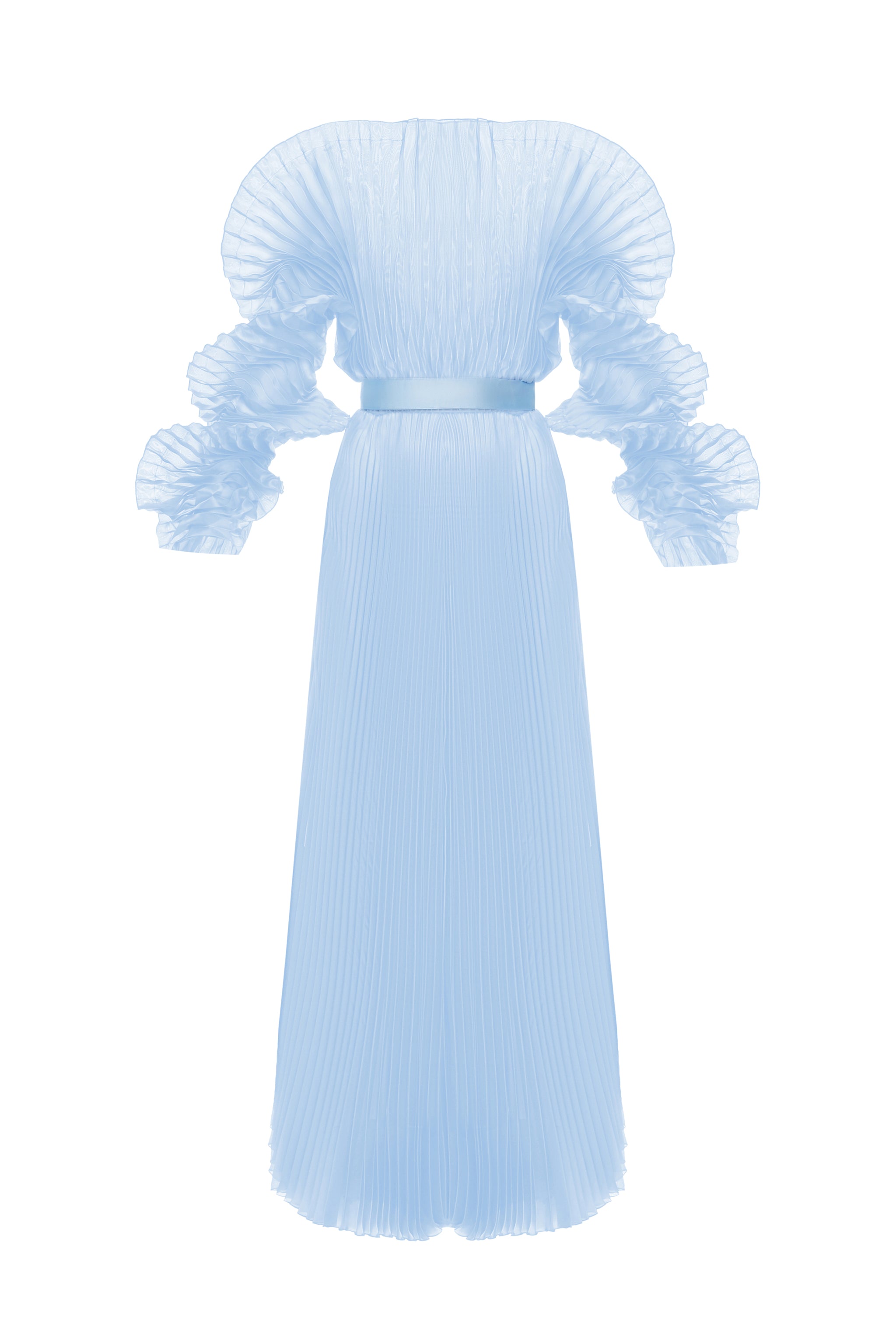 ALISHA PLEATED BLUE DRESS