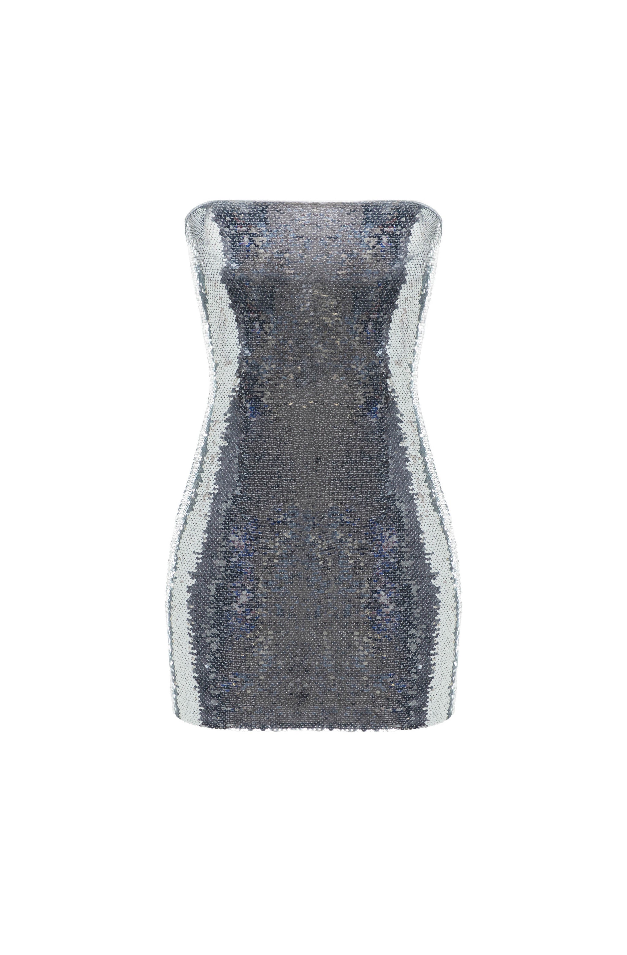 black & white peplum dress KINNE SEQUIN MINI DRESS (BLACK/SILVER) | Love Cherish main image 0