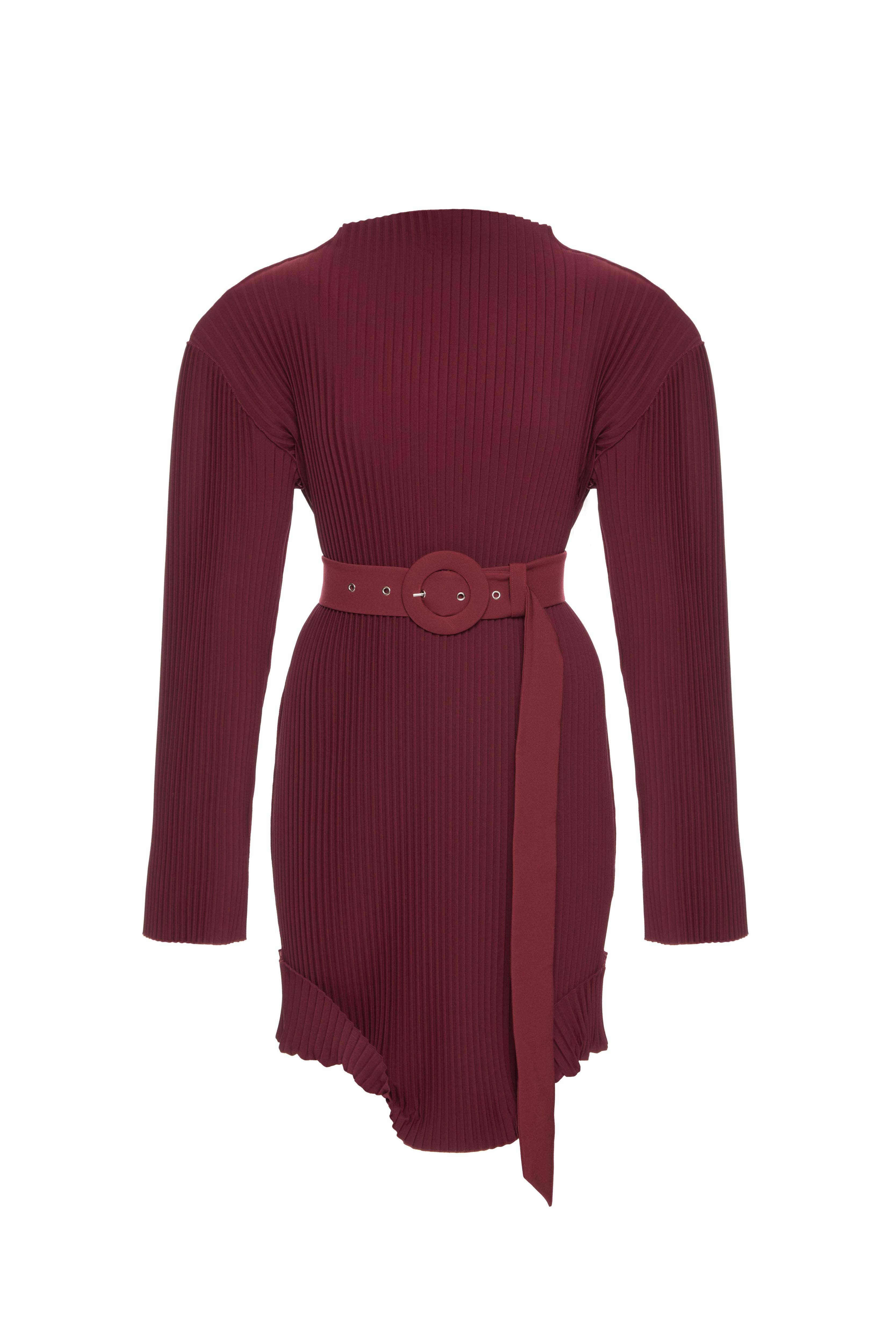 PENELOPE BURGUNDY DRESS
