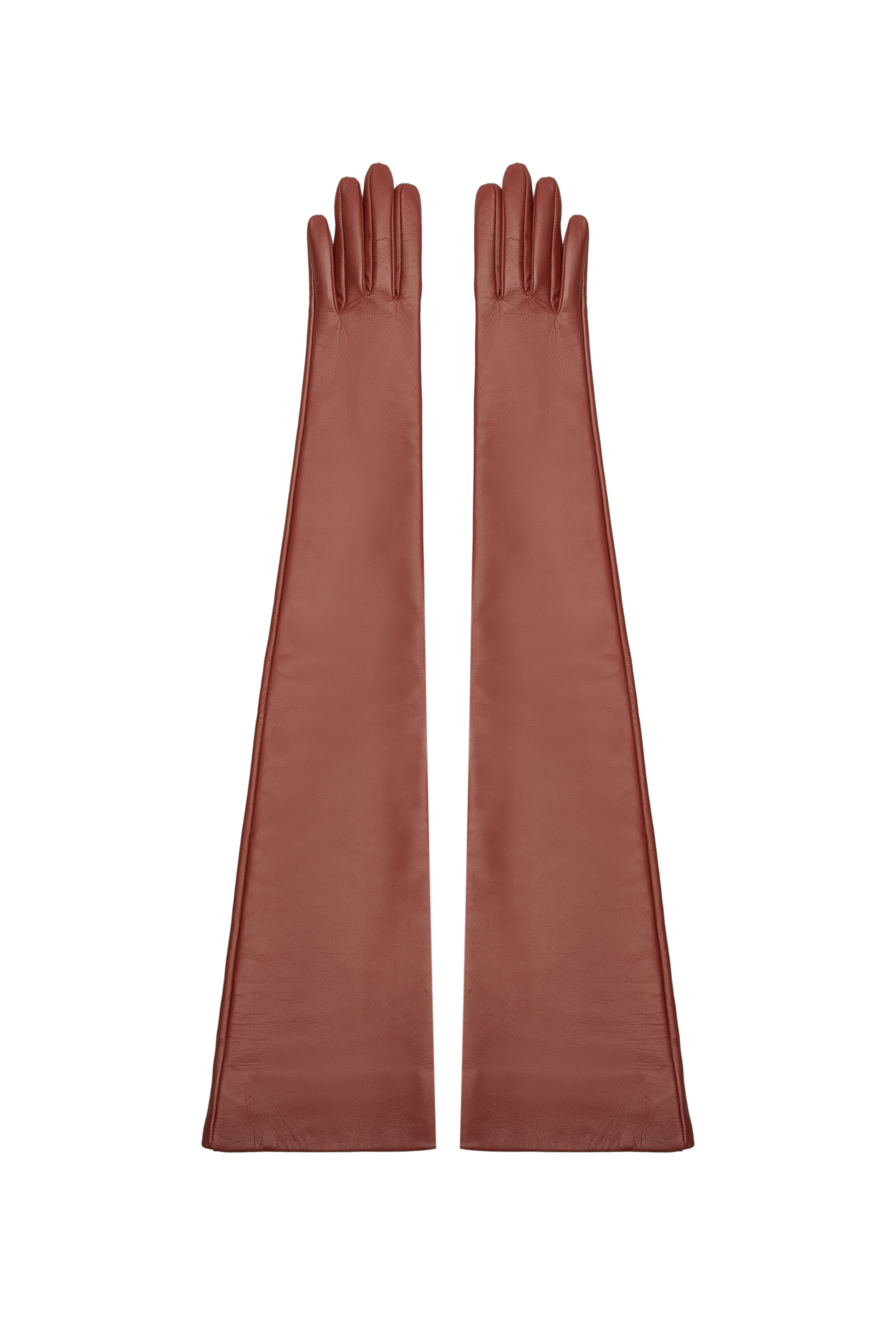 TERRACOTTA LEATHER GLOVES