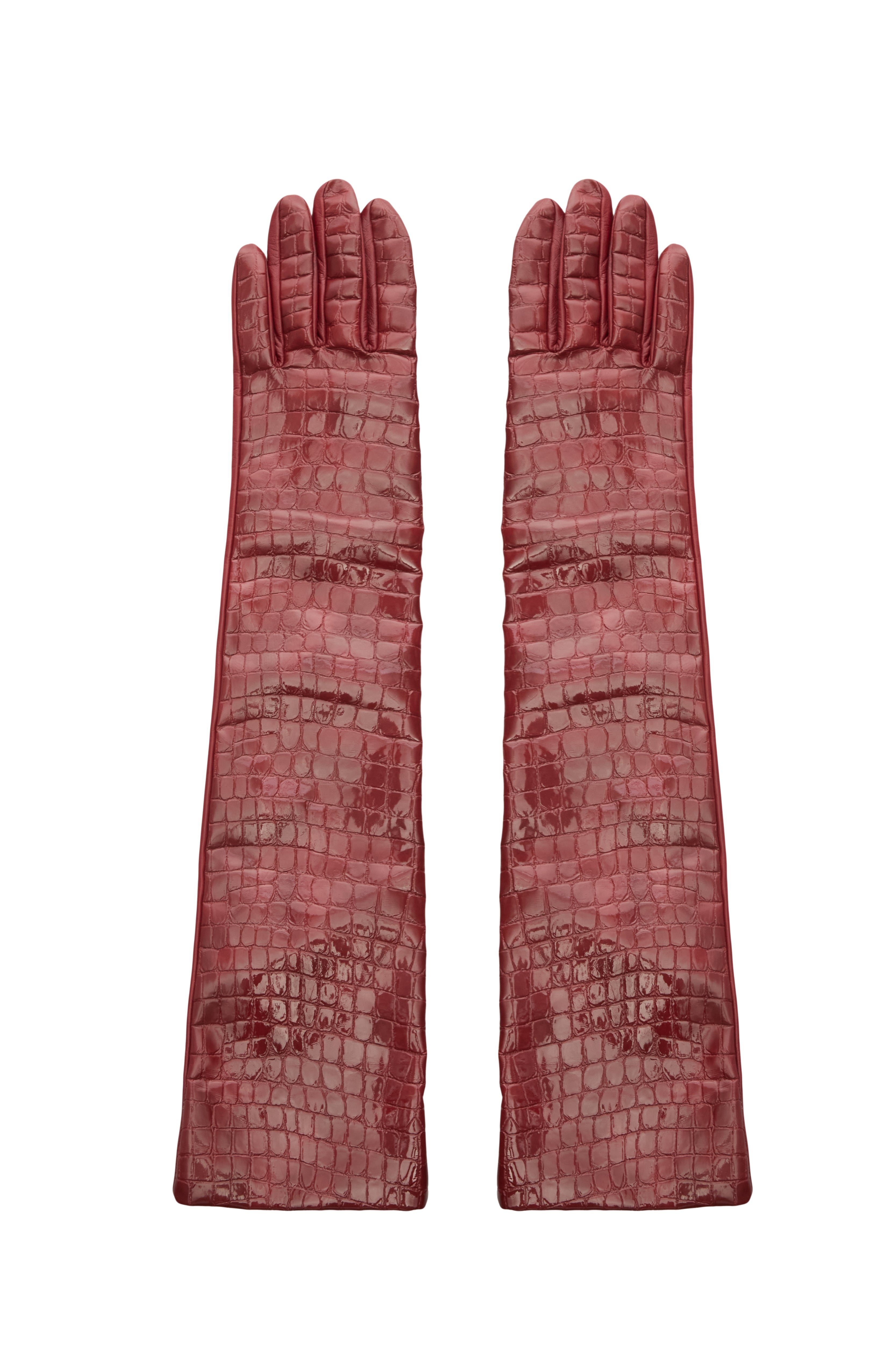 CROCO BURGUNDY GLOVES