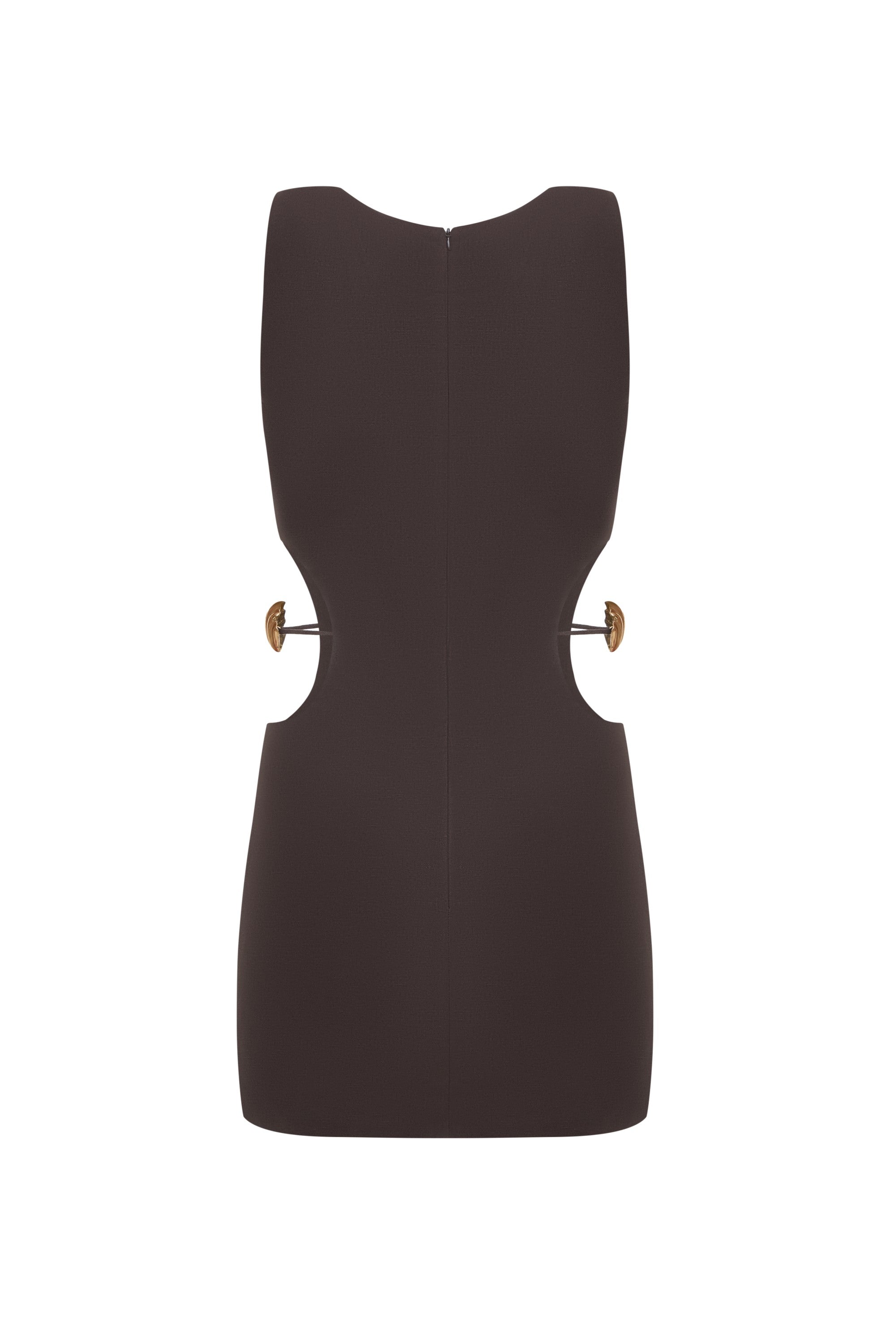 SERENA BROWN MINI DRESS