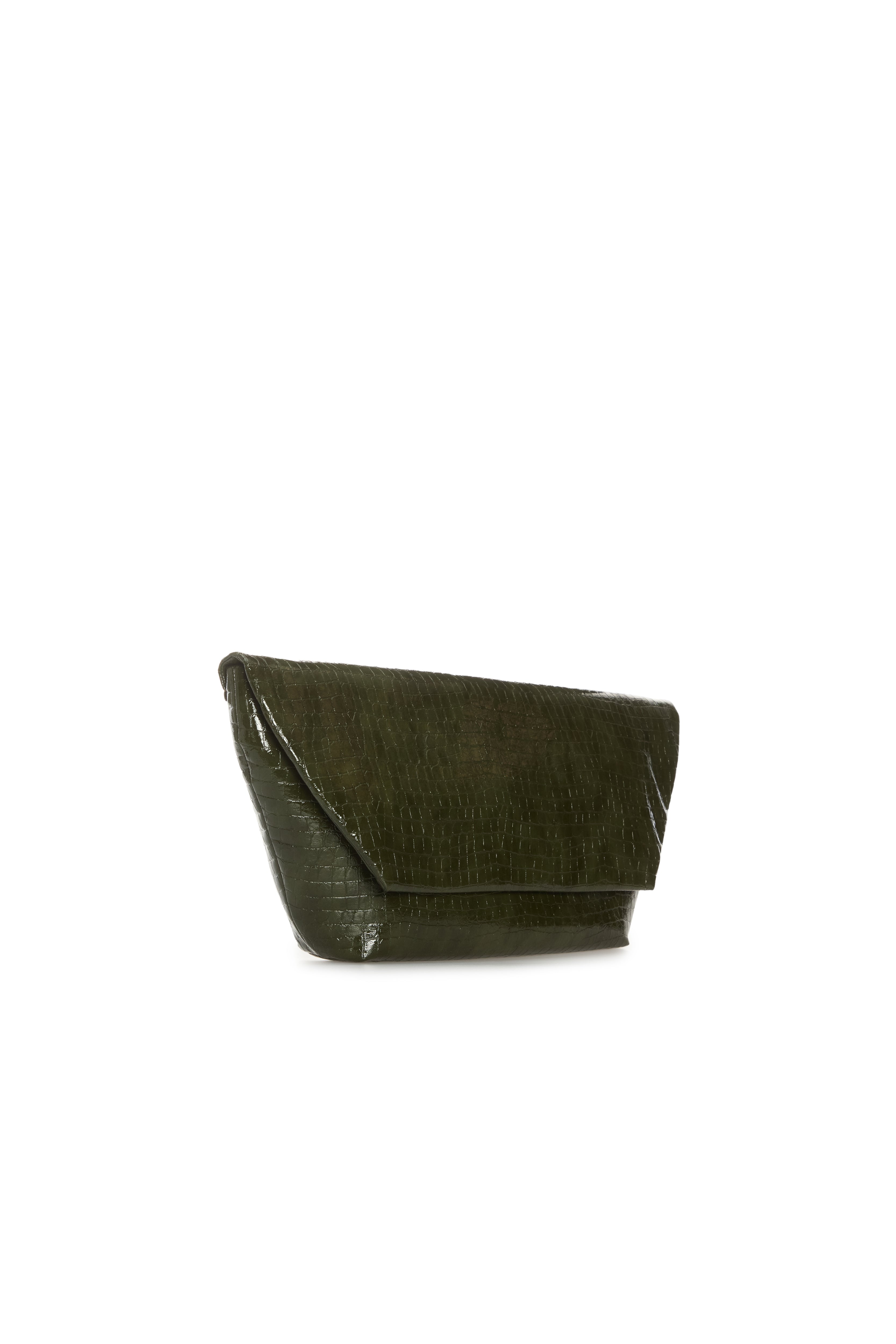 CROCO GREEN CLUTCH