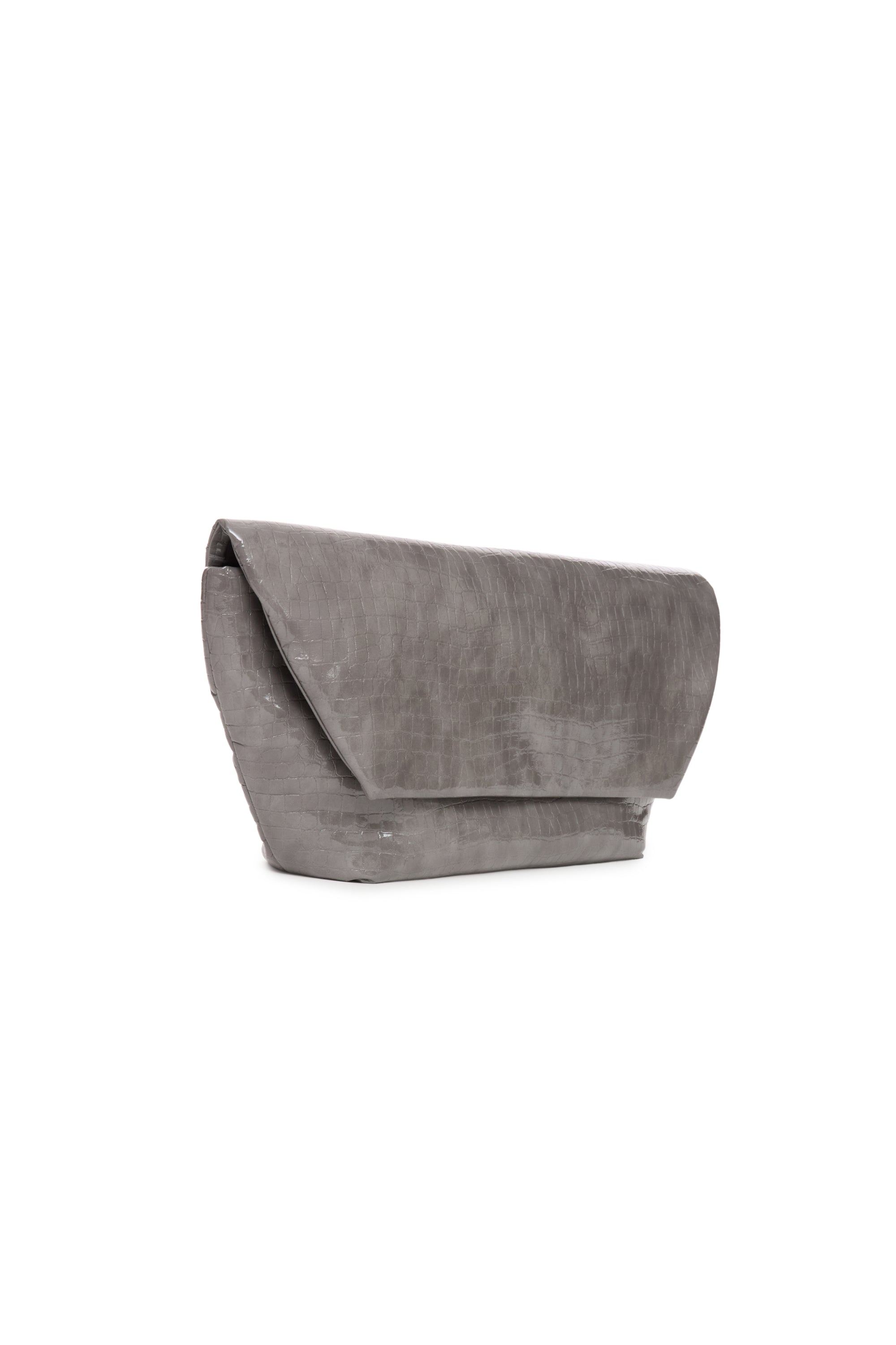 CROCO GREY CLUTCH