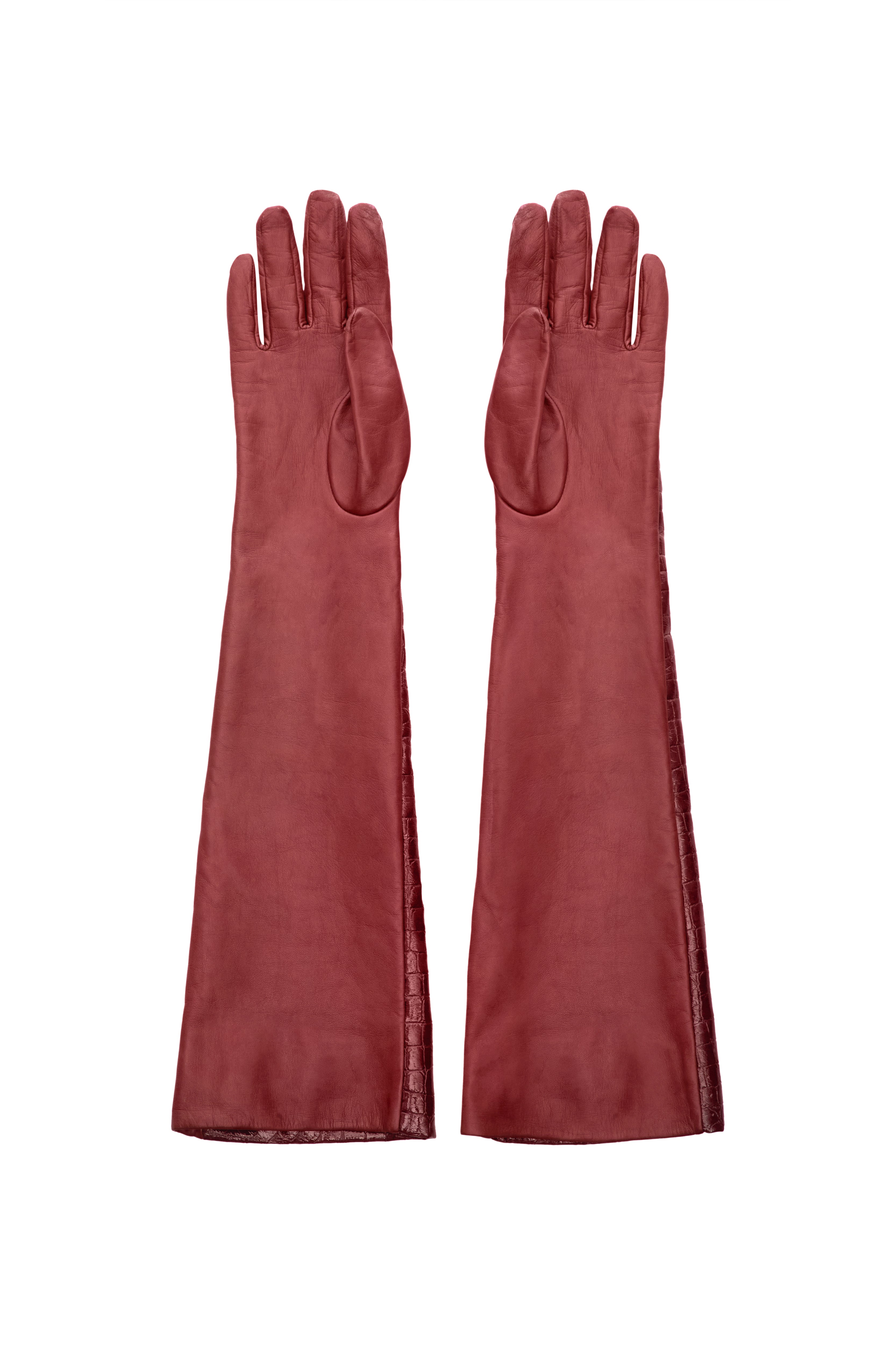 CROCO BURGUNDY GLOVES