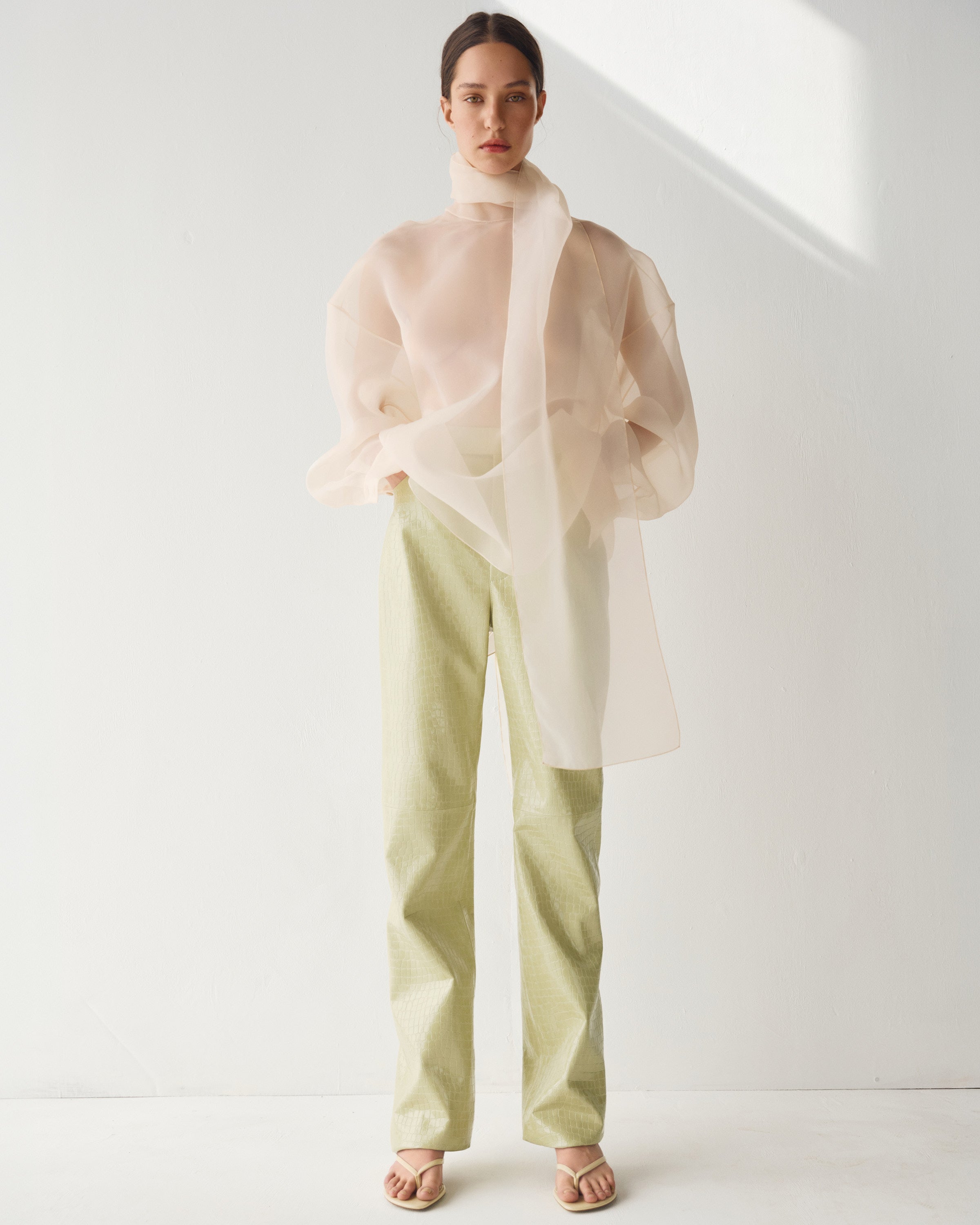 CROCO OLIVE PANTS