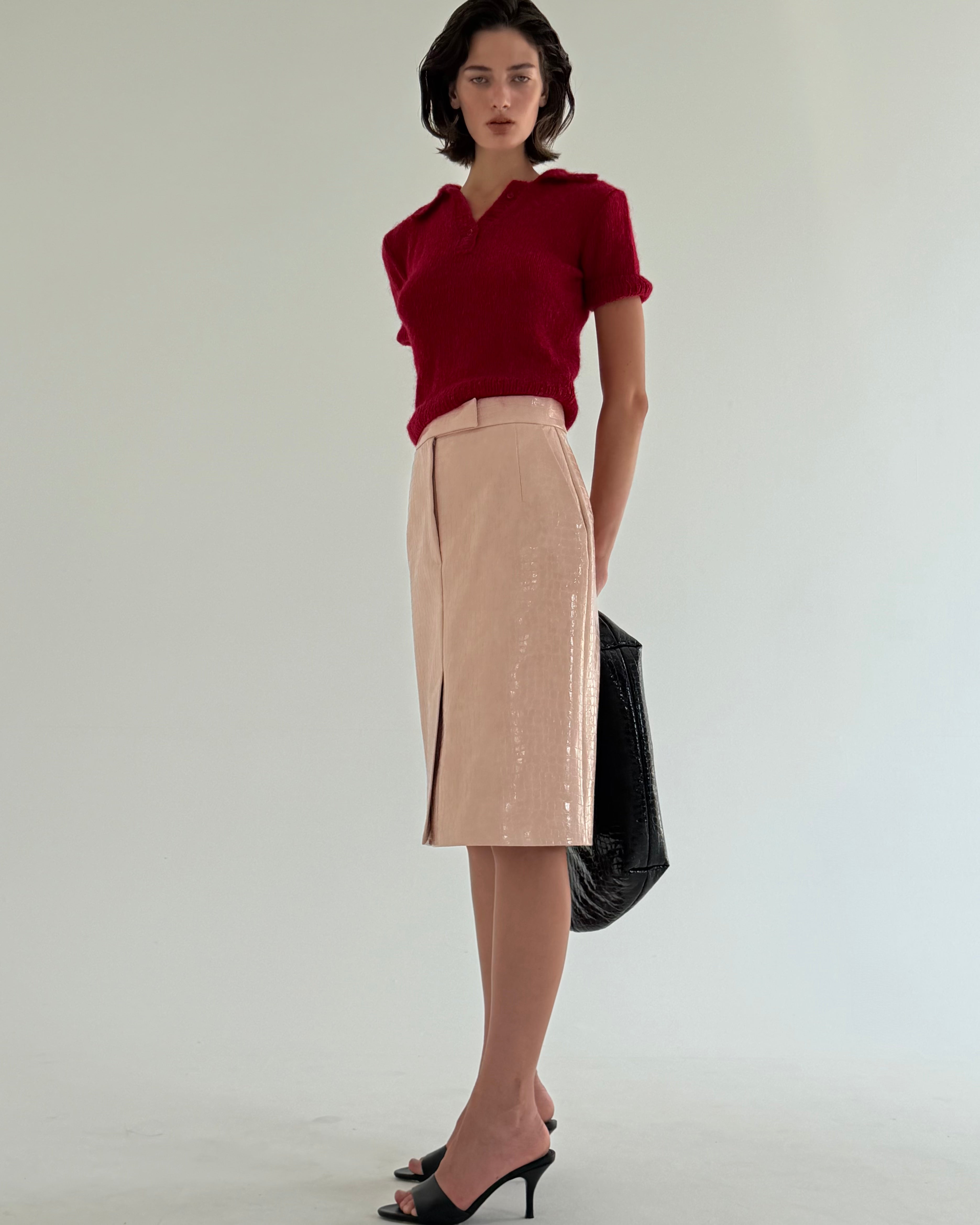 MOHAIR KNIT POLO