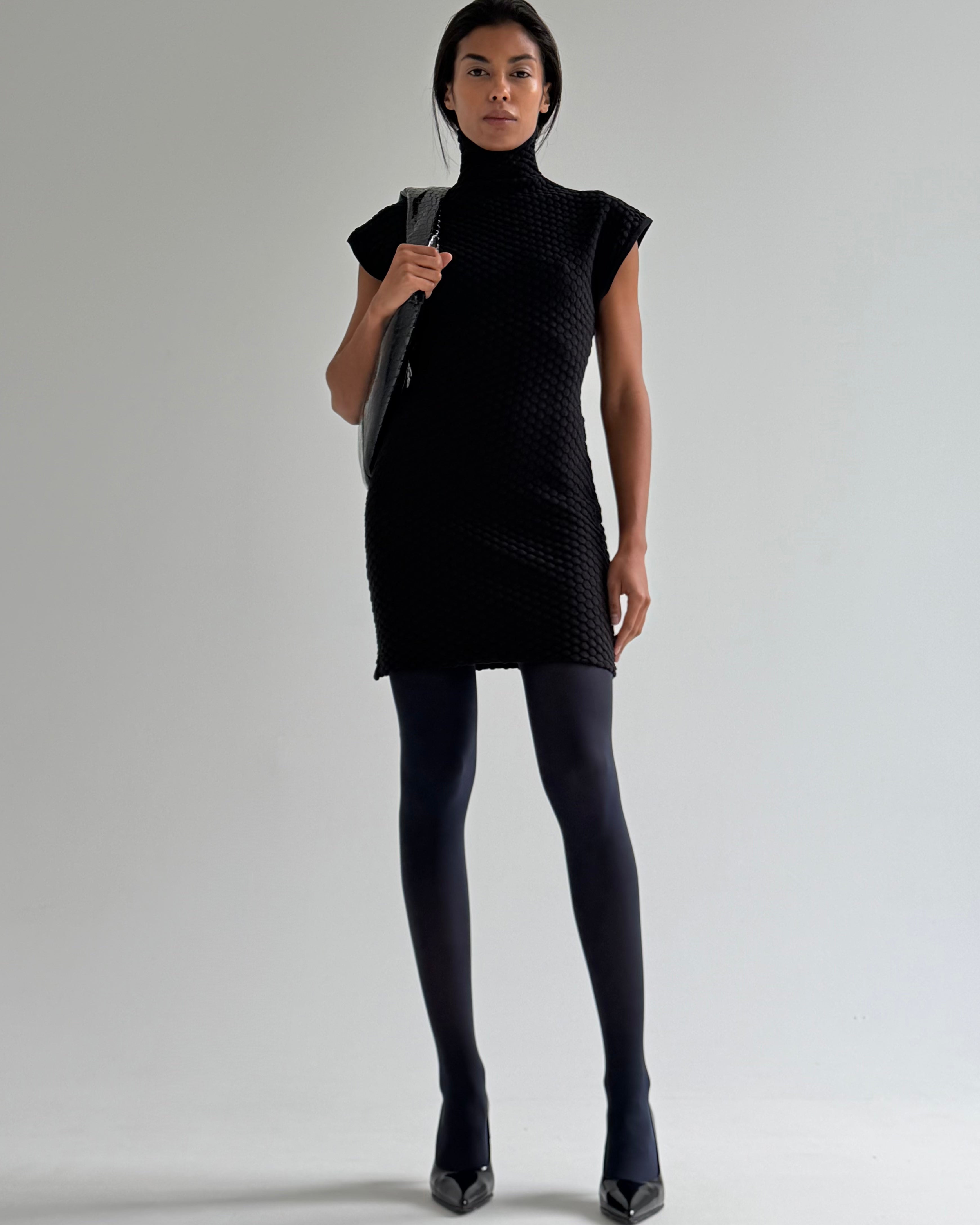 SNAKE KNIT MINI DRESS