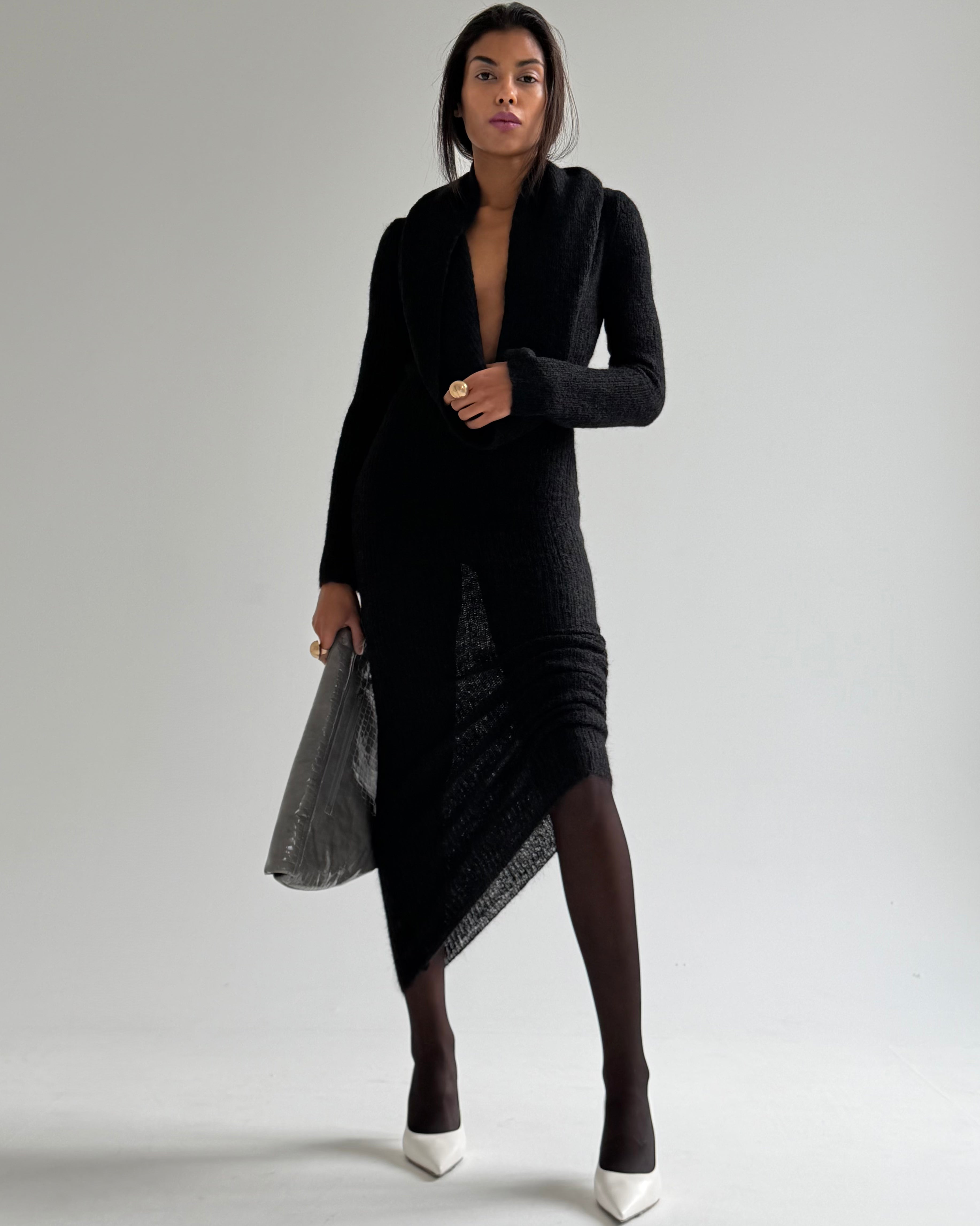 DUNE MOHAIR KNIT DRESS