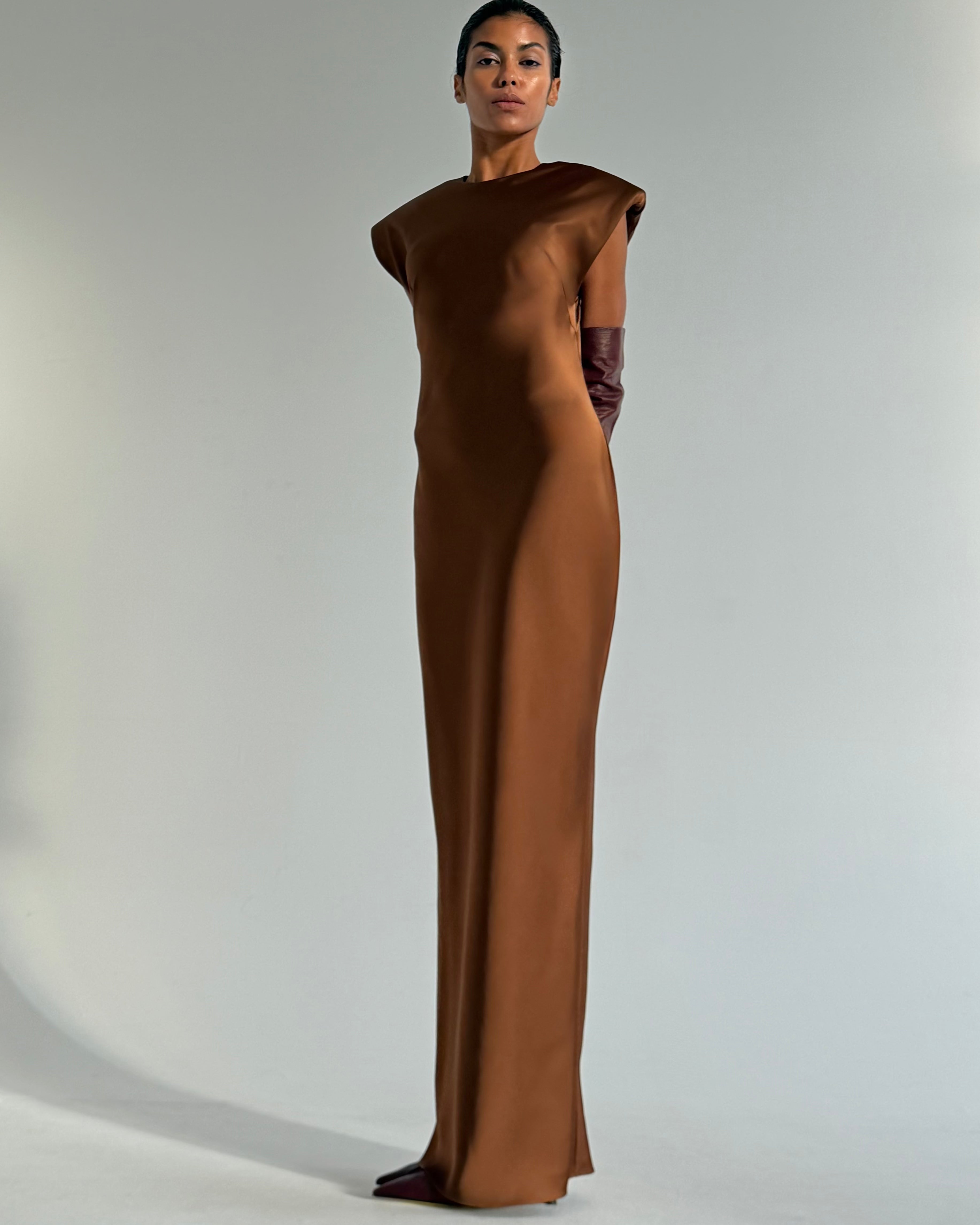 CLEMENCE BROWN DRESS