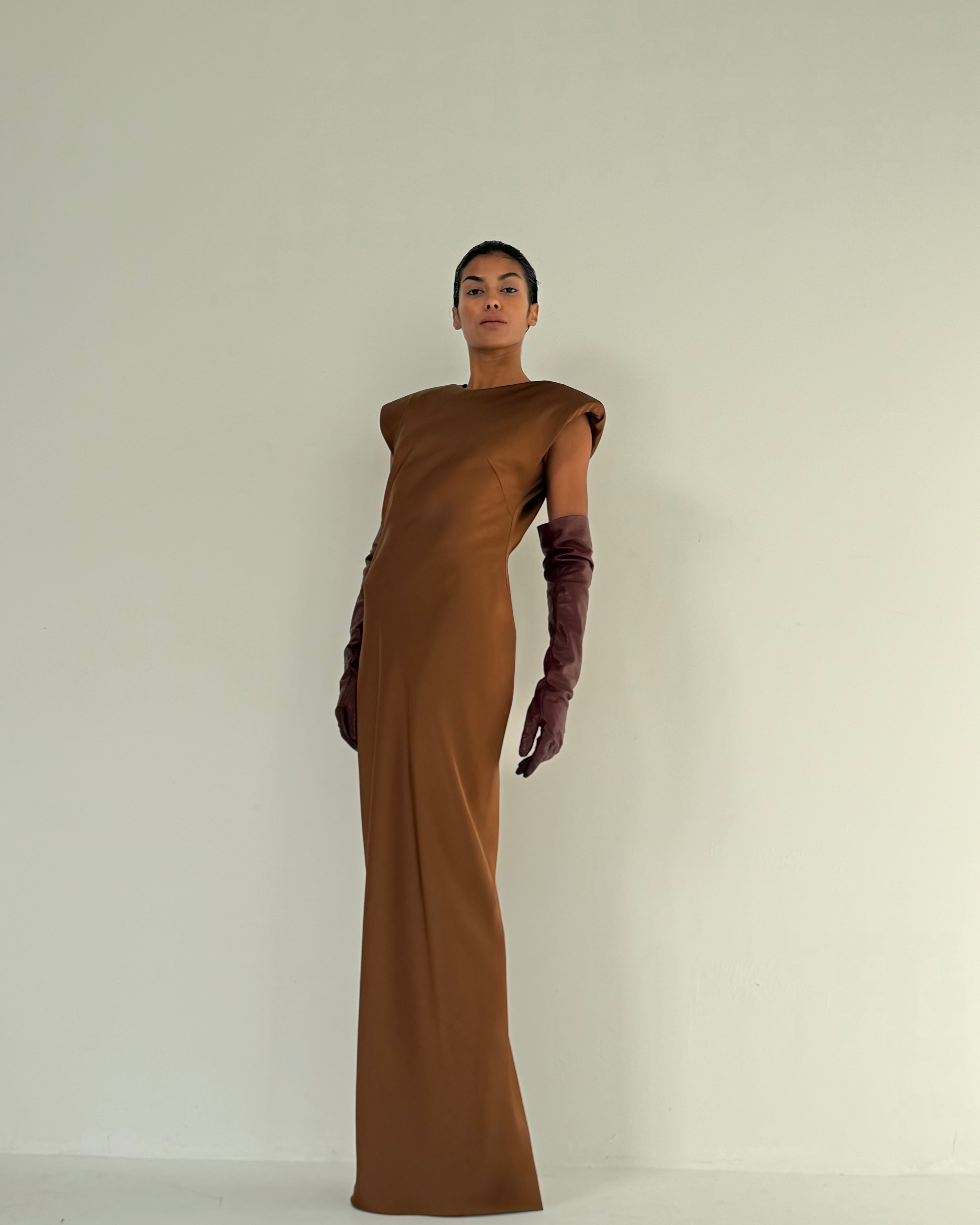 CLEMENCE BROWN DRESS