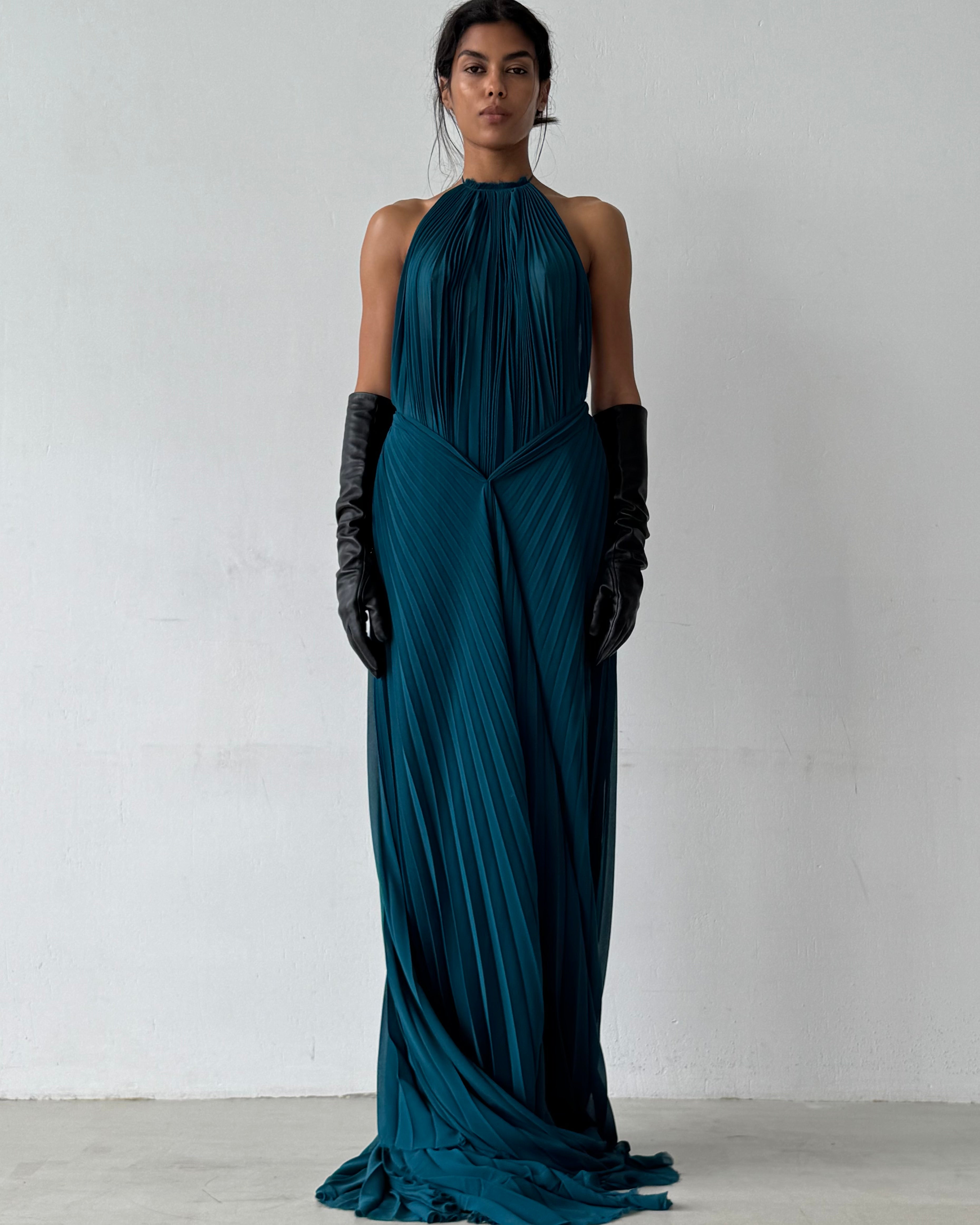 AMELIA PLEATED DRESS