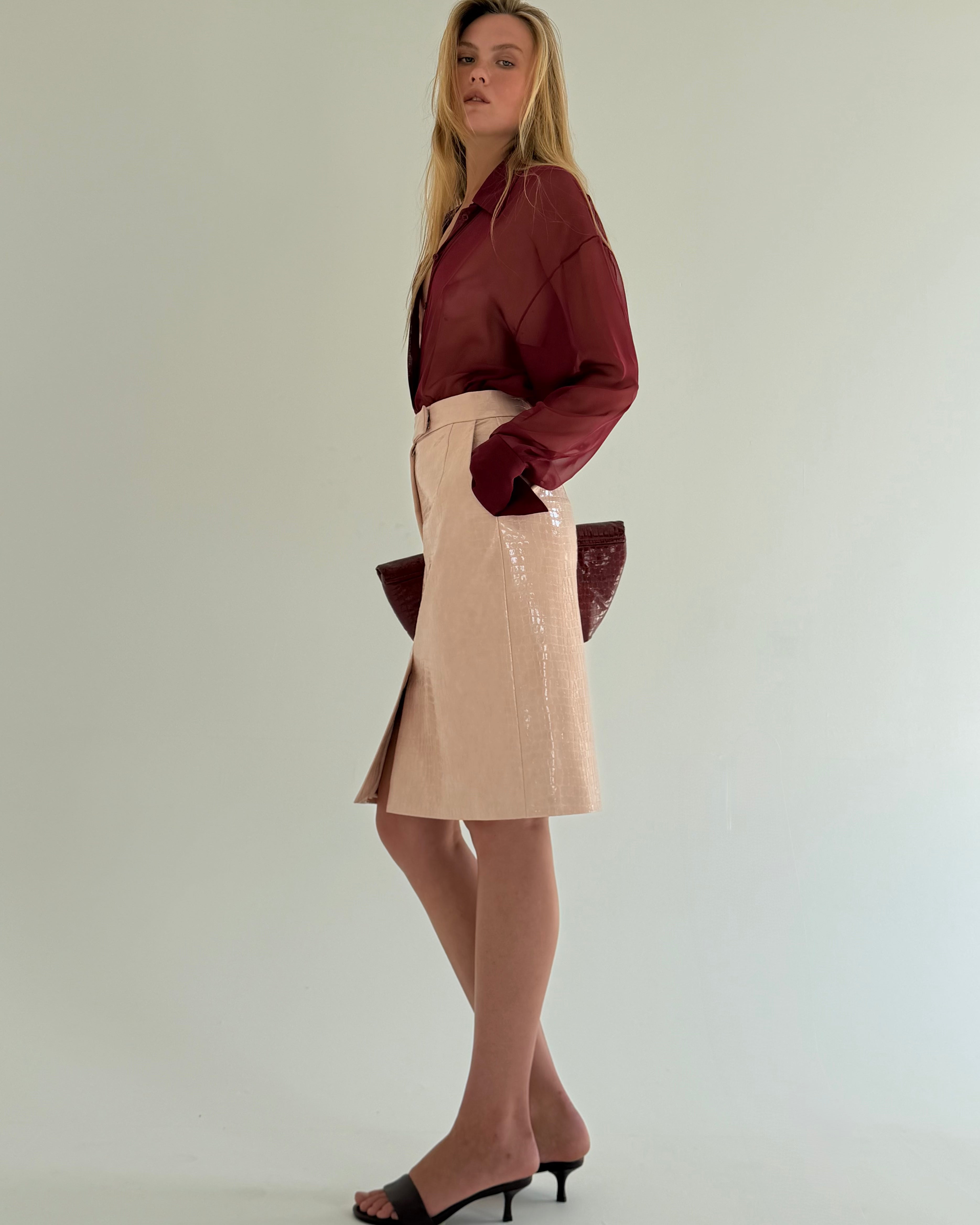 Croco Pink Skirt