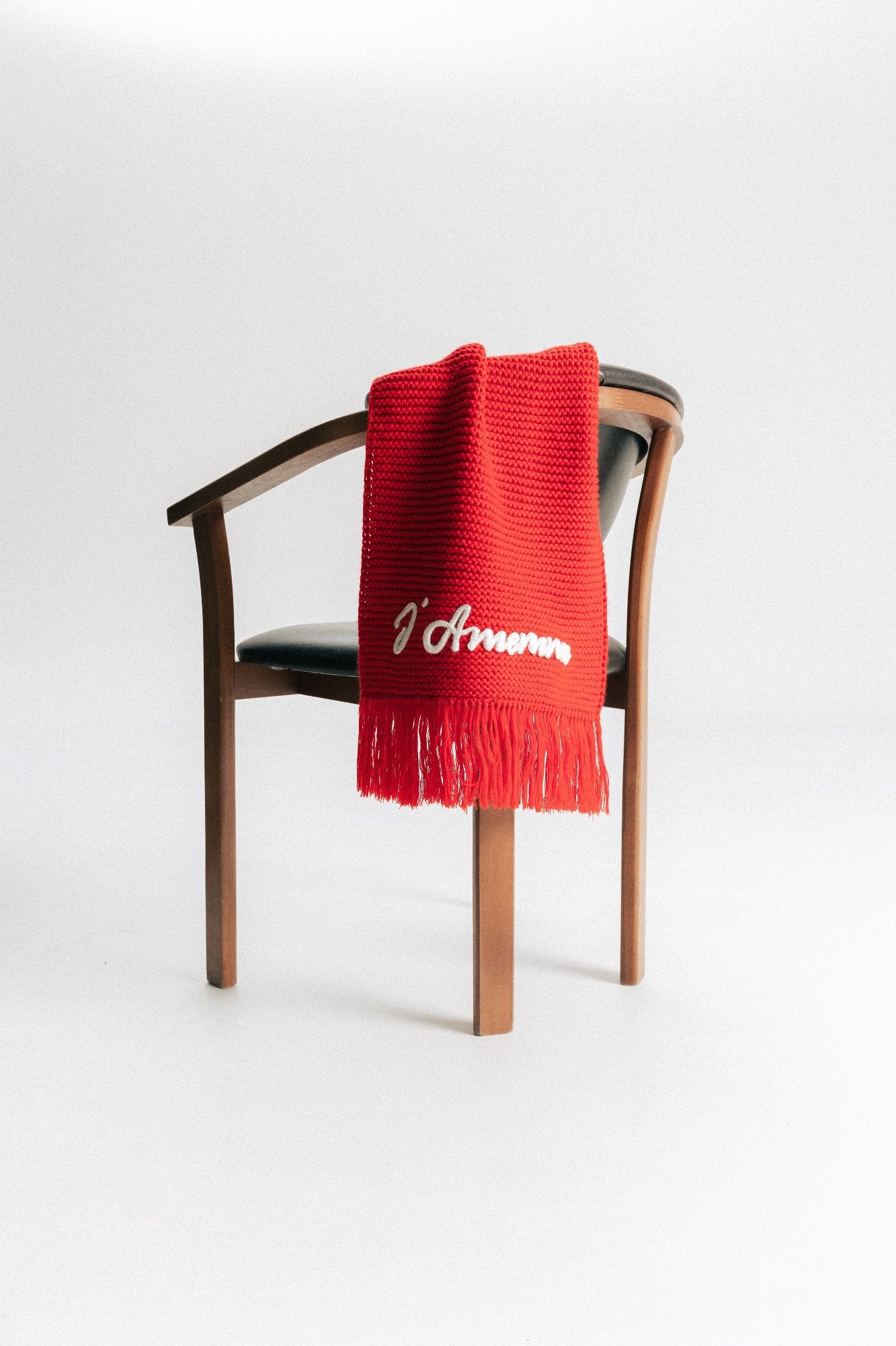 RED WOOL SCARF by J'AMEMME