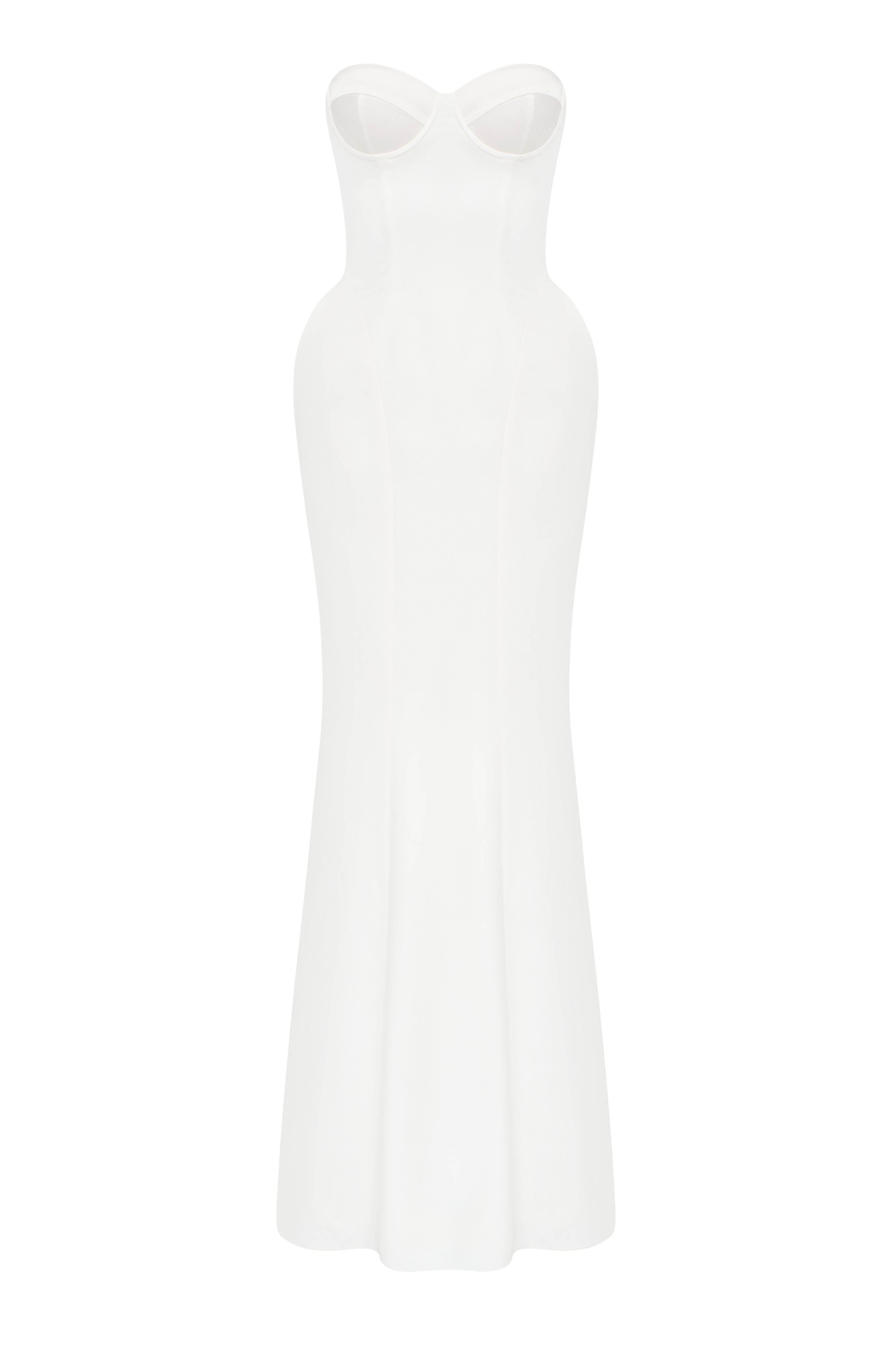 Constance Corset Dress by J'amemme — satin corset gown detail view