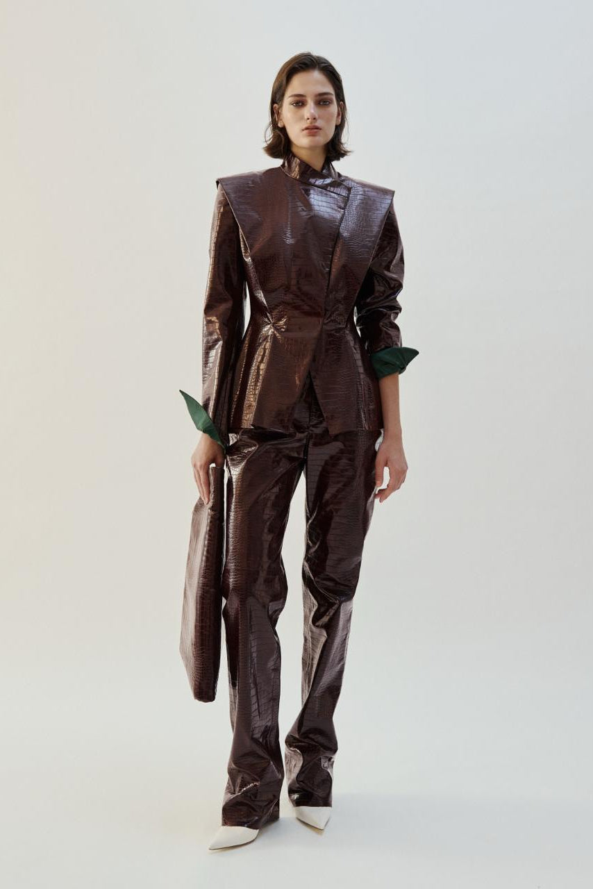 CROCO BROWN JACKET