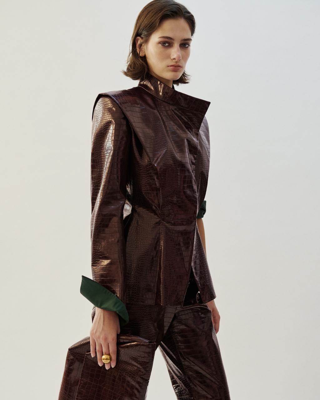 CROCO BROWN JACKET