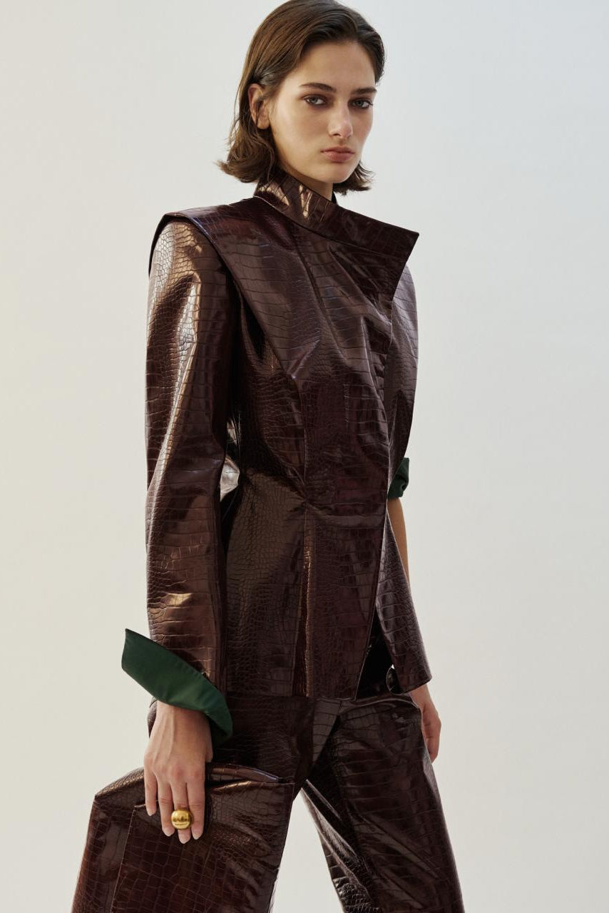 CROCO BROWN JACKET