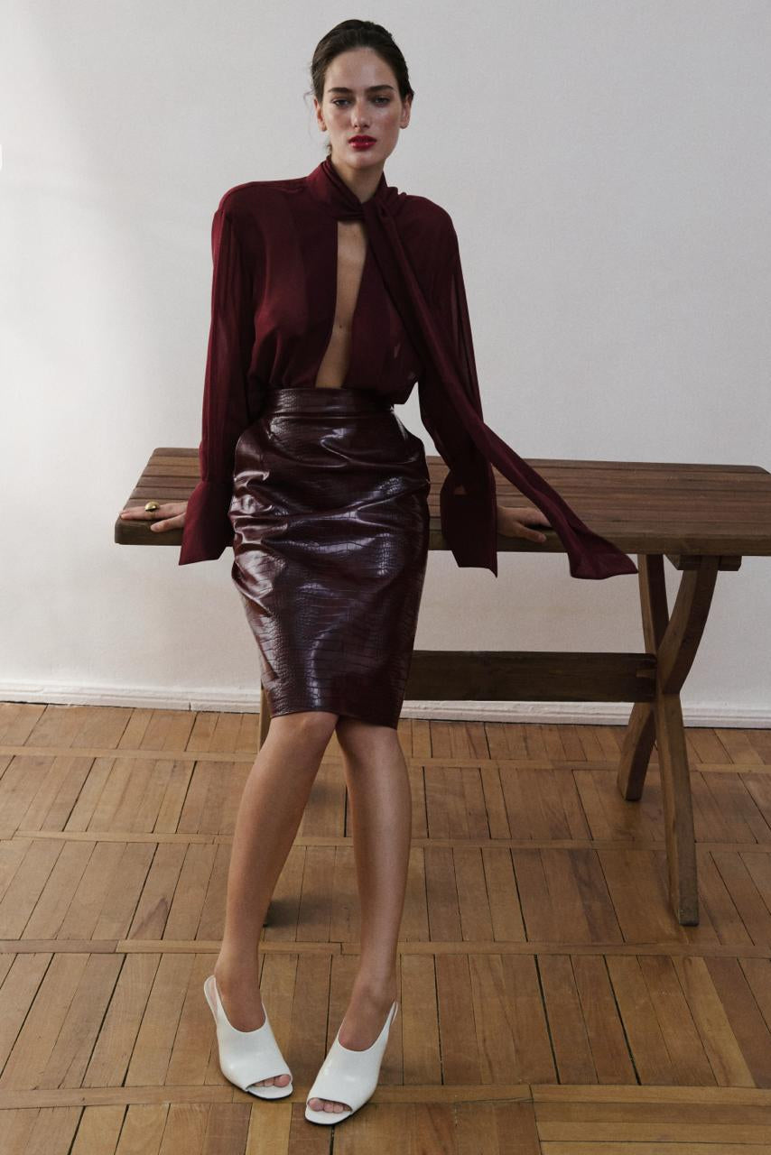 CROCO BORDO SKIRT