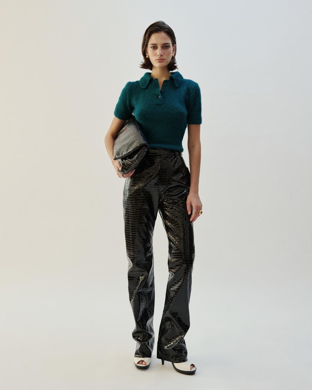MOHAIR KNIT POLO