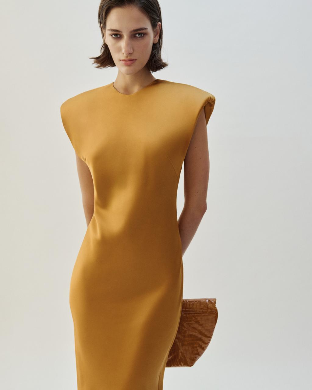 CLEMENCE GOLD DRESS