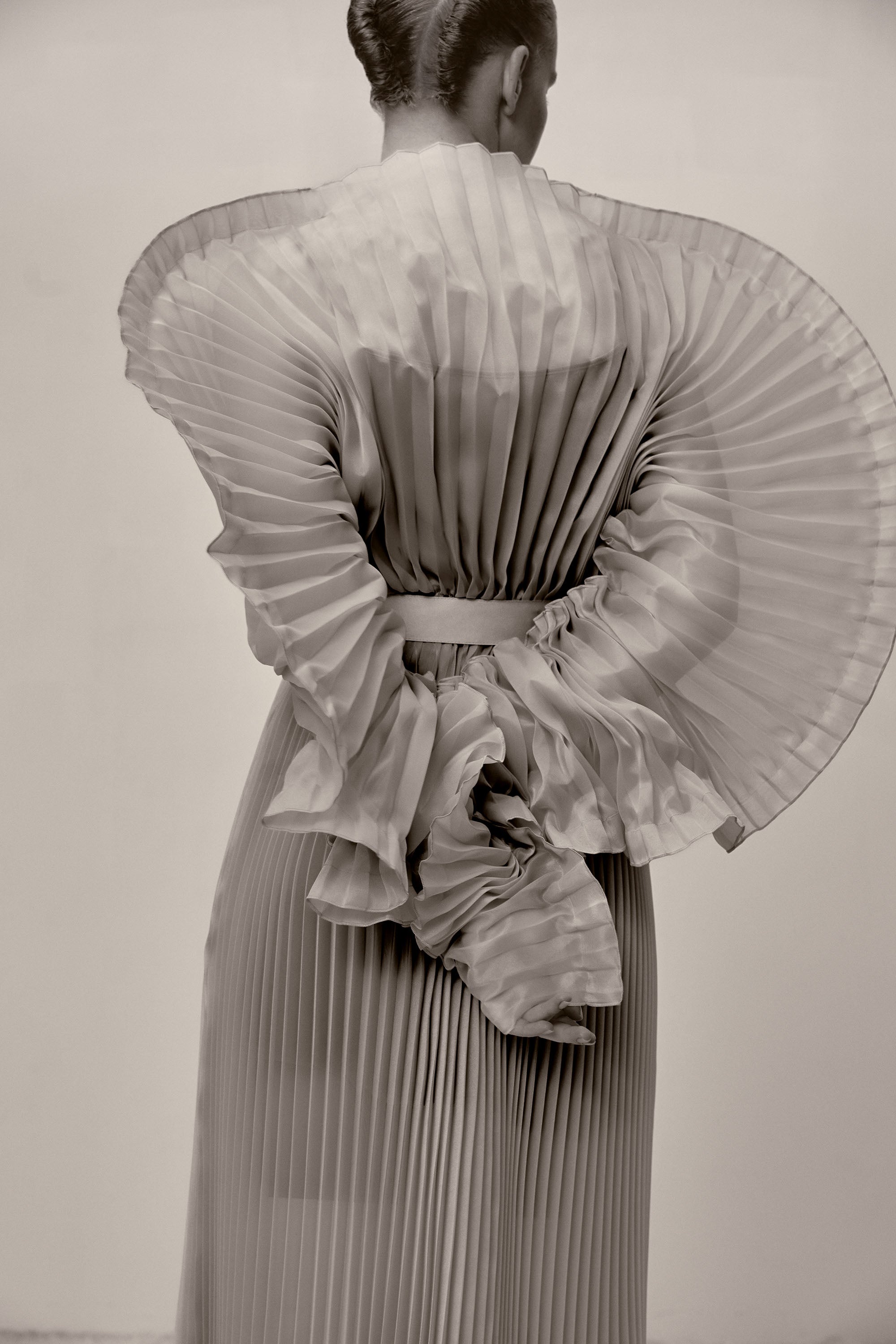 ALISHA PLEATED BLUE DRESS