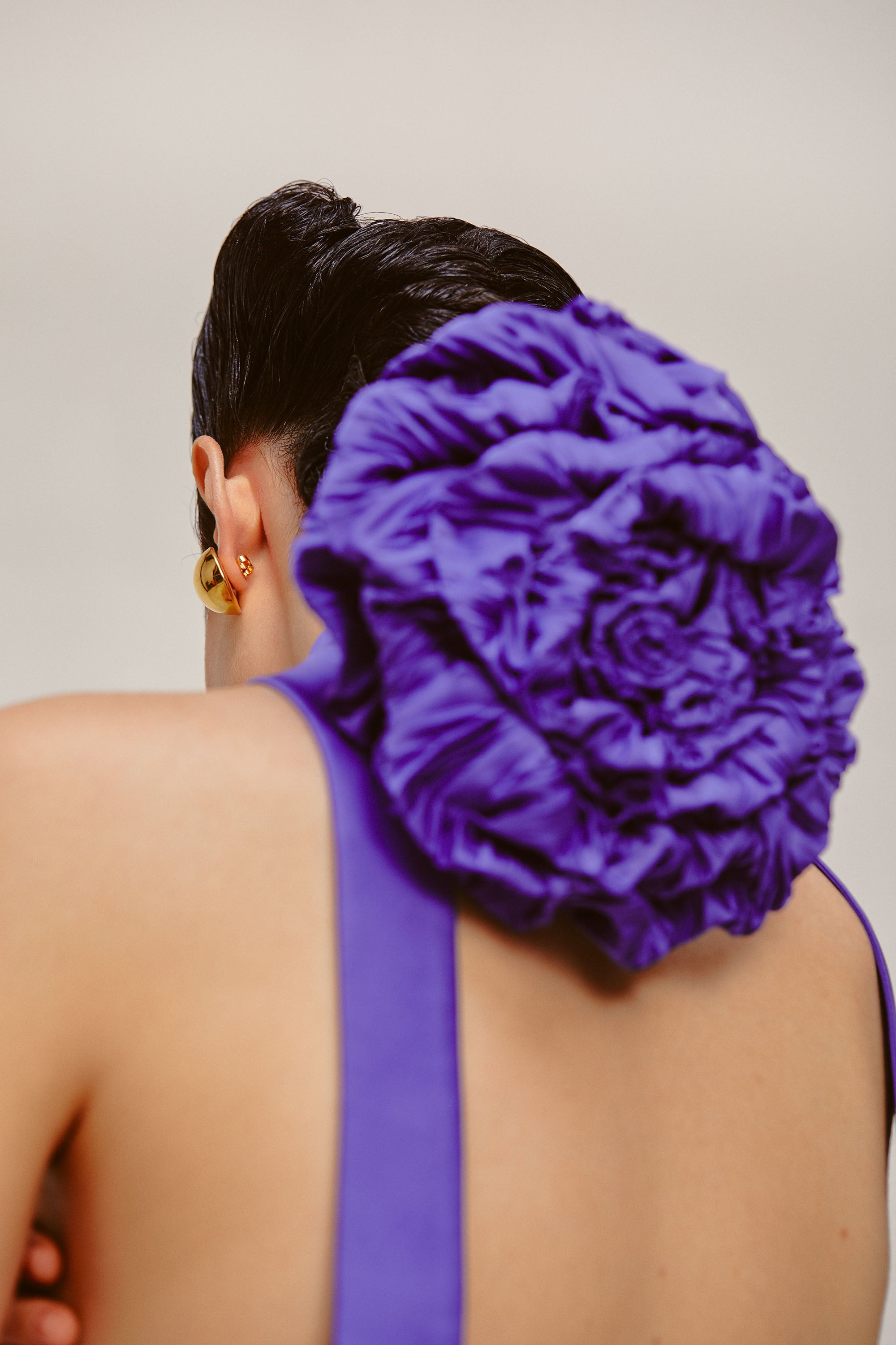 PURPLE FLORAL CHOKER