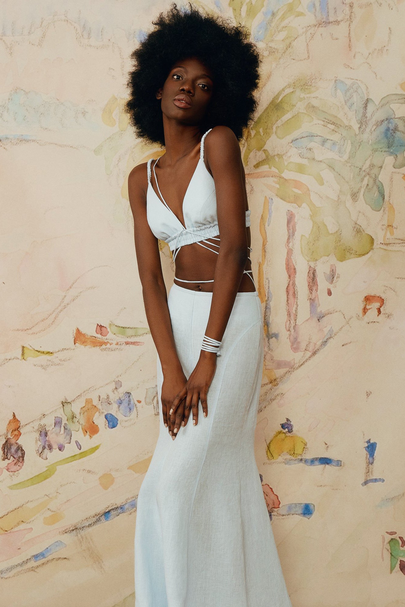 White two piece deals set formal