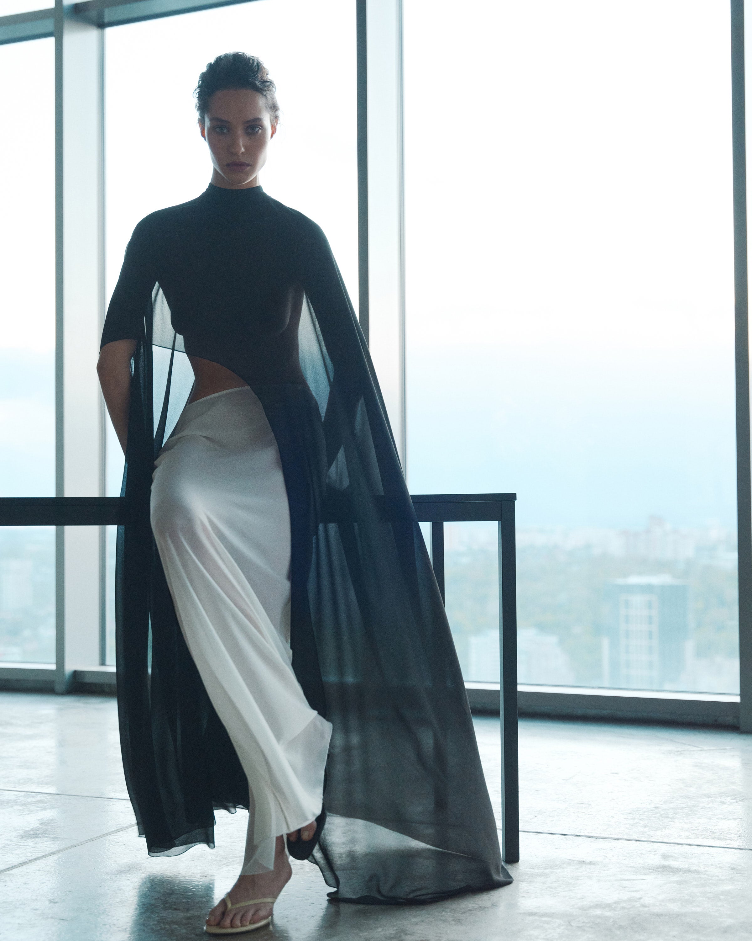PATRIZZIA CHIFFON CAPE