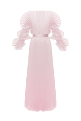 ALISHA PLEATED DUSTY ROSE  DRESS