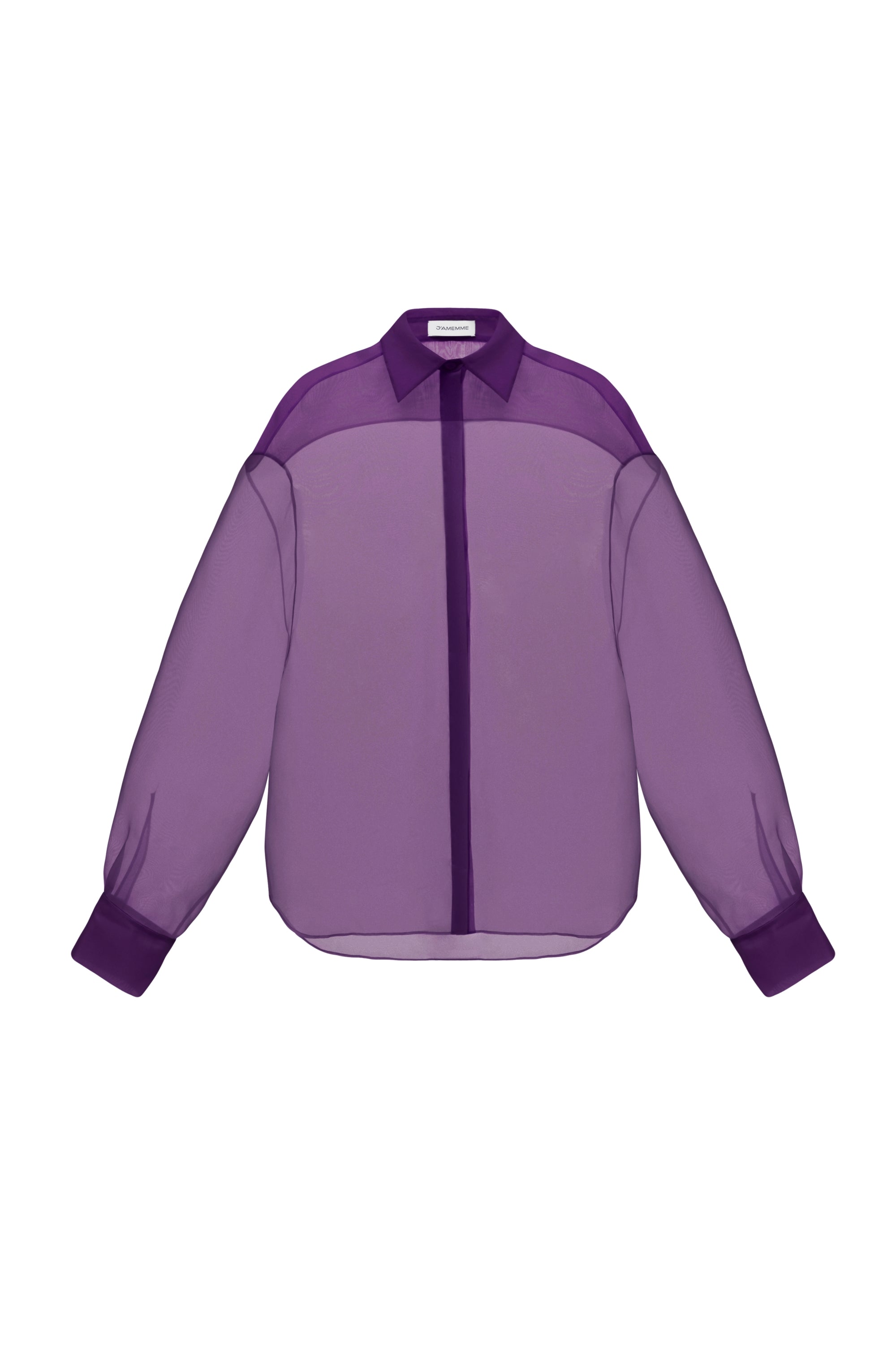 SEMI-SHEER PURPLE BLOUSE