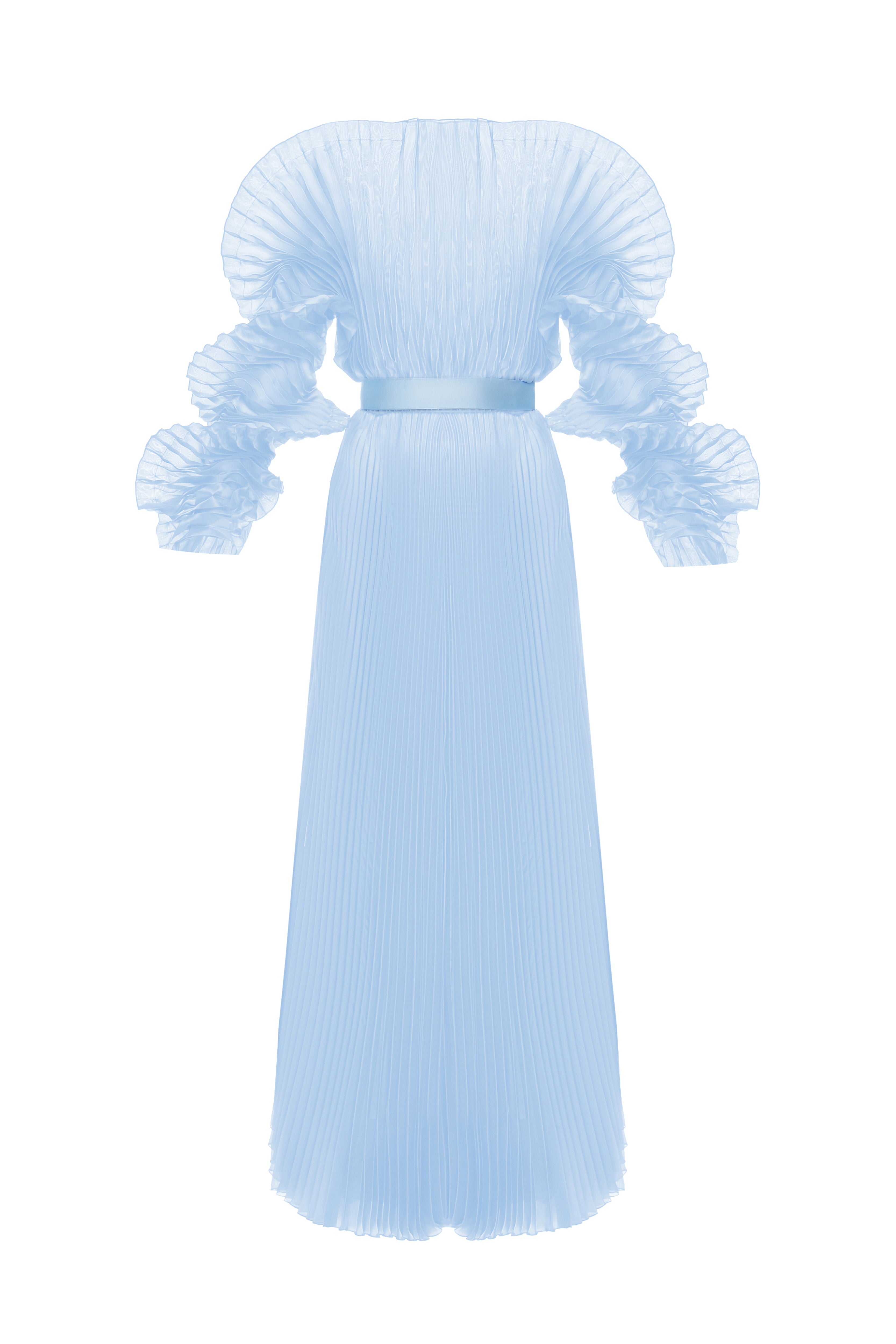 ALISHA PLEATED BLUE DRESS