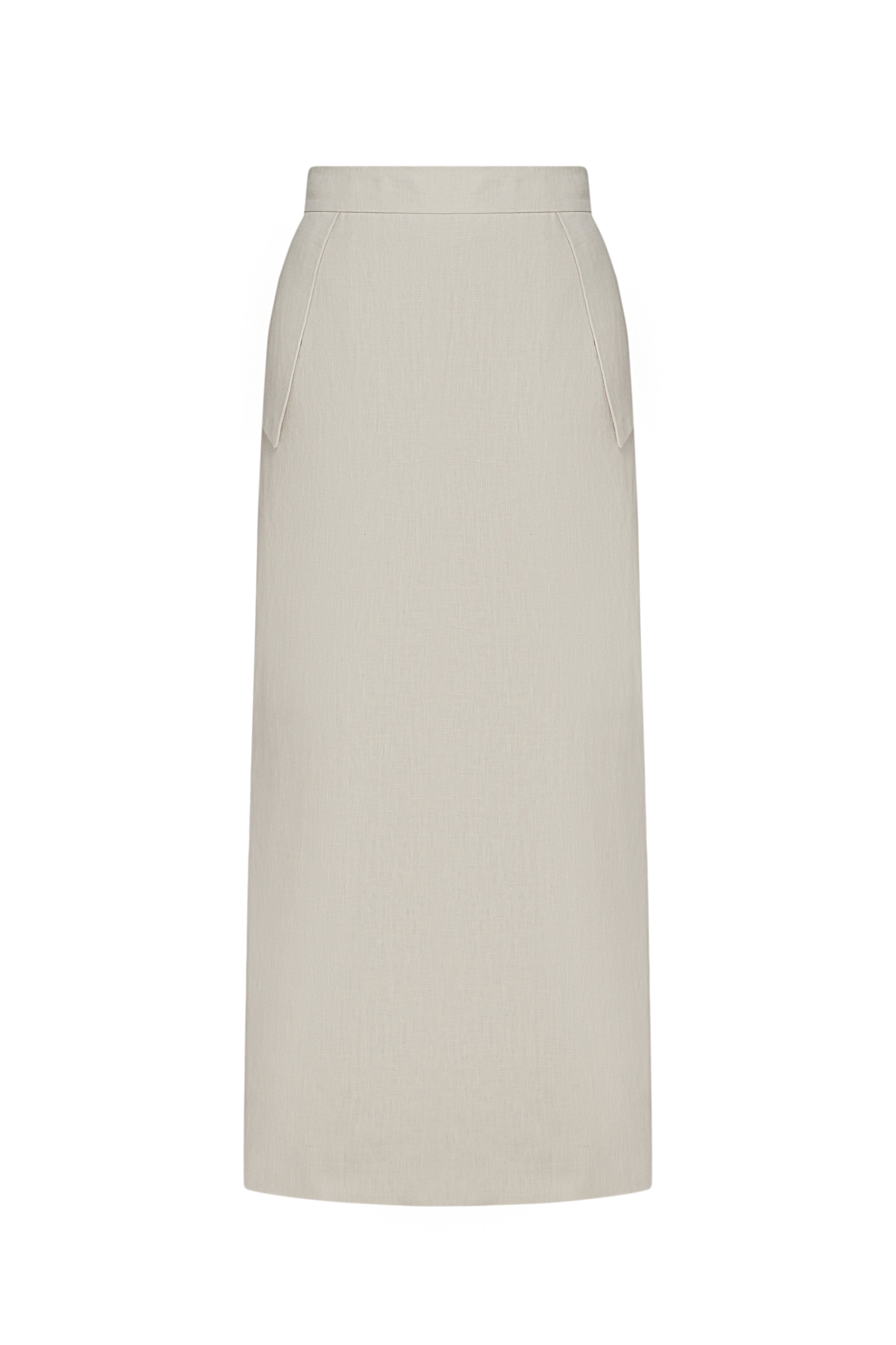 TYRA BEIGE MIDI SKIRT