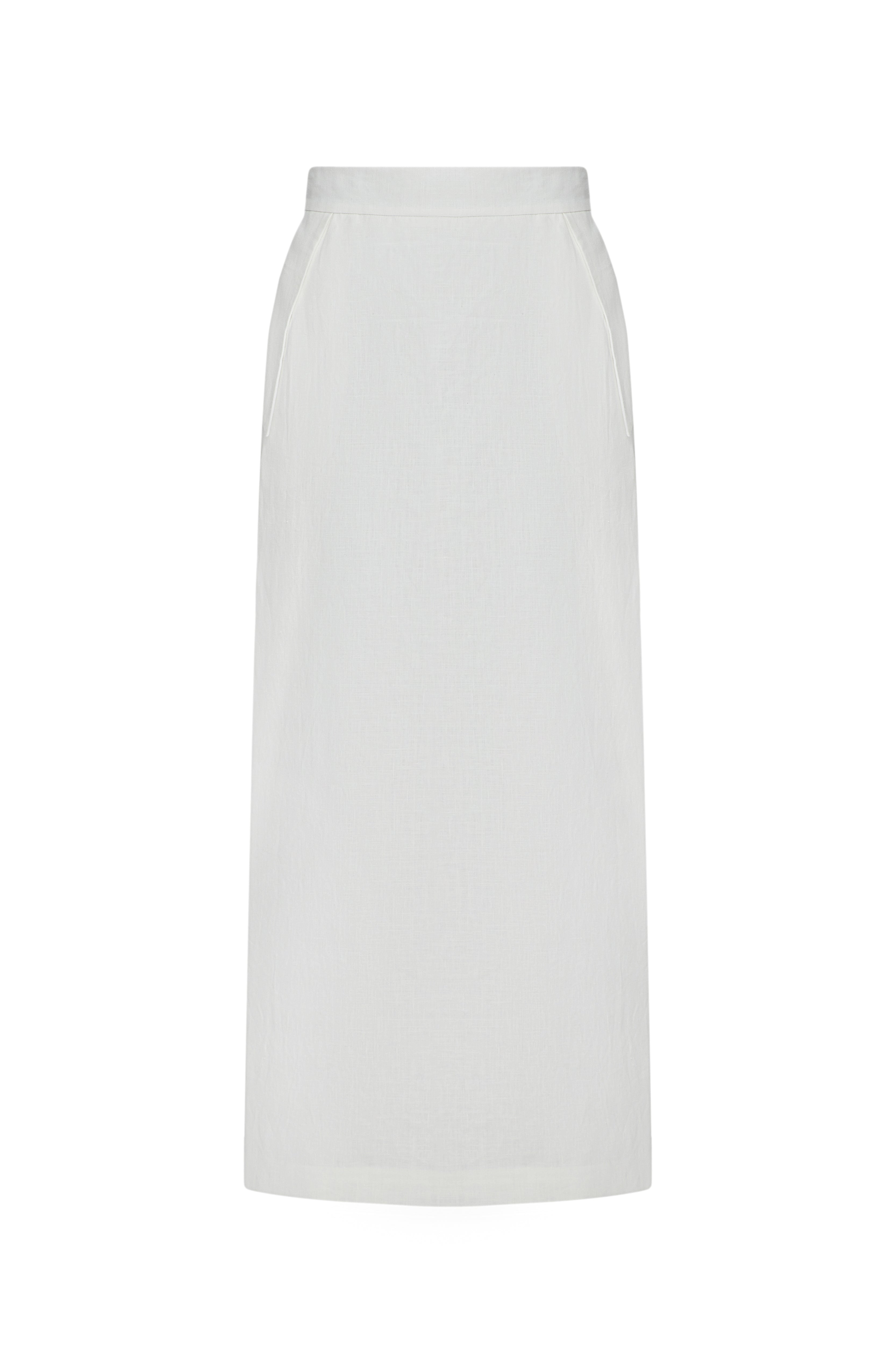 TYRA WHITE MIDI SKIRT