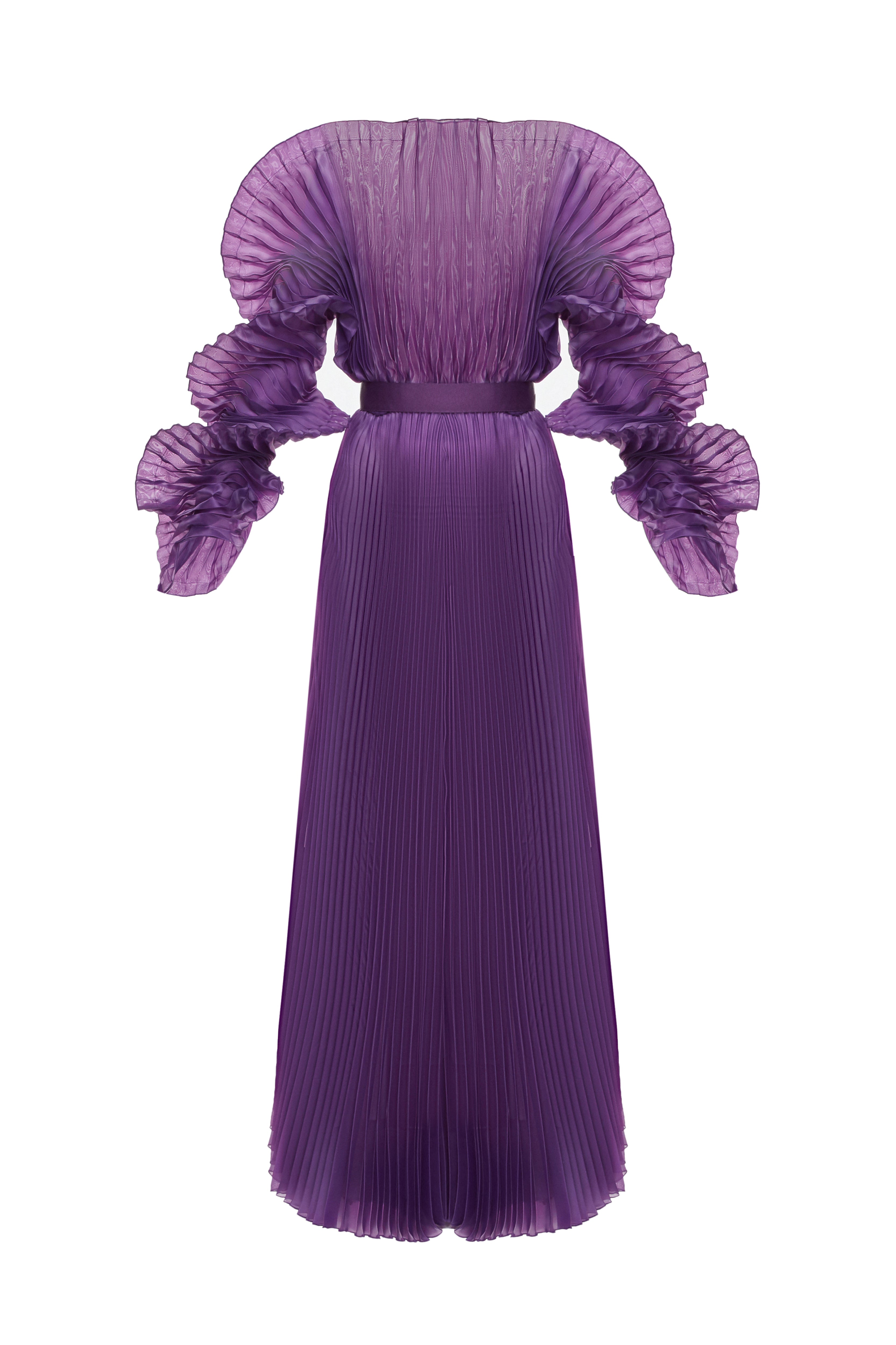 ALISHA PLEATED VIOLET DRESS