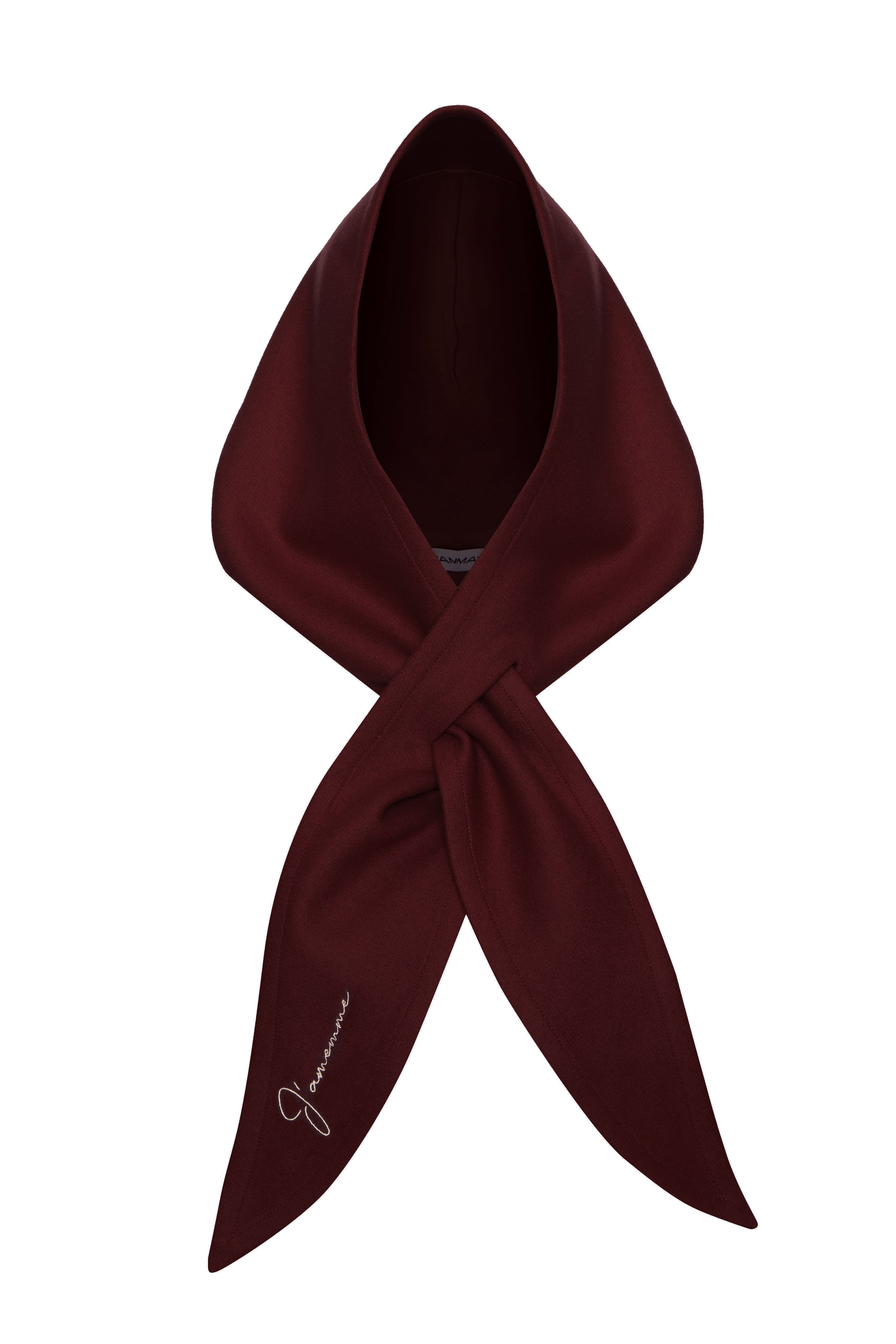 WOOL BURGUNDY KERCHIEF