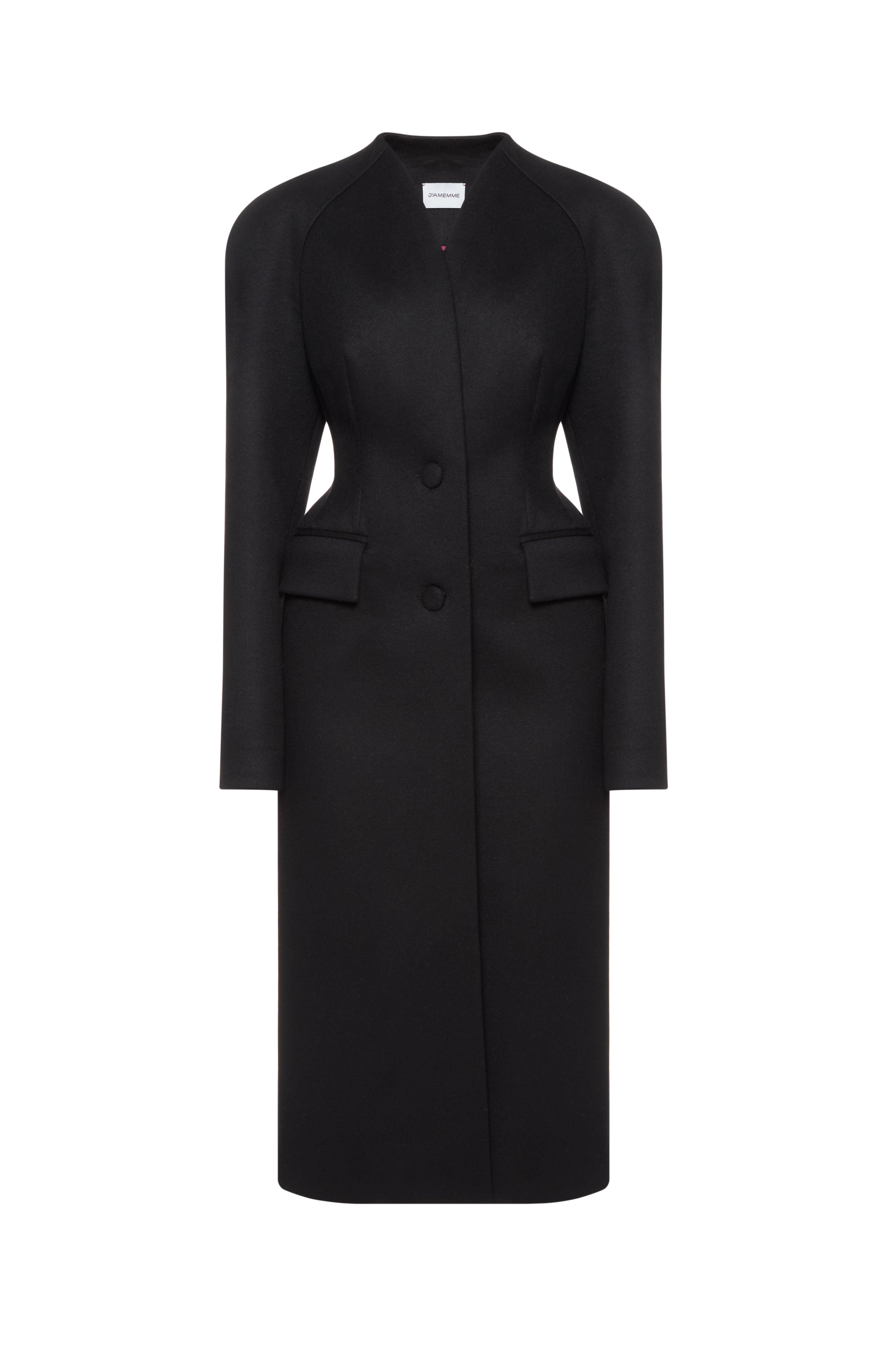 LUISA LONG BLACK COAT