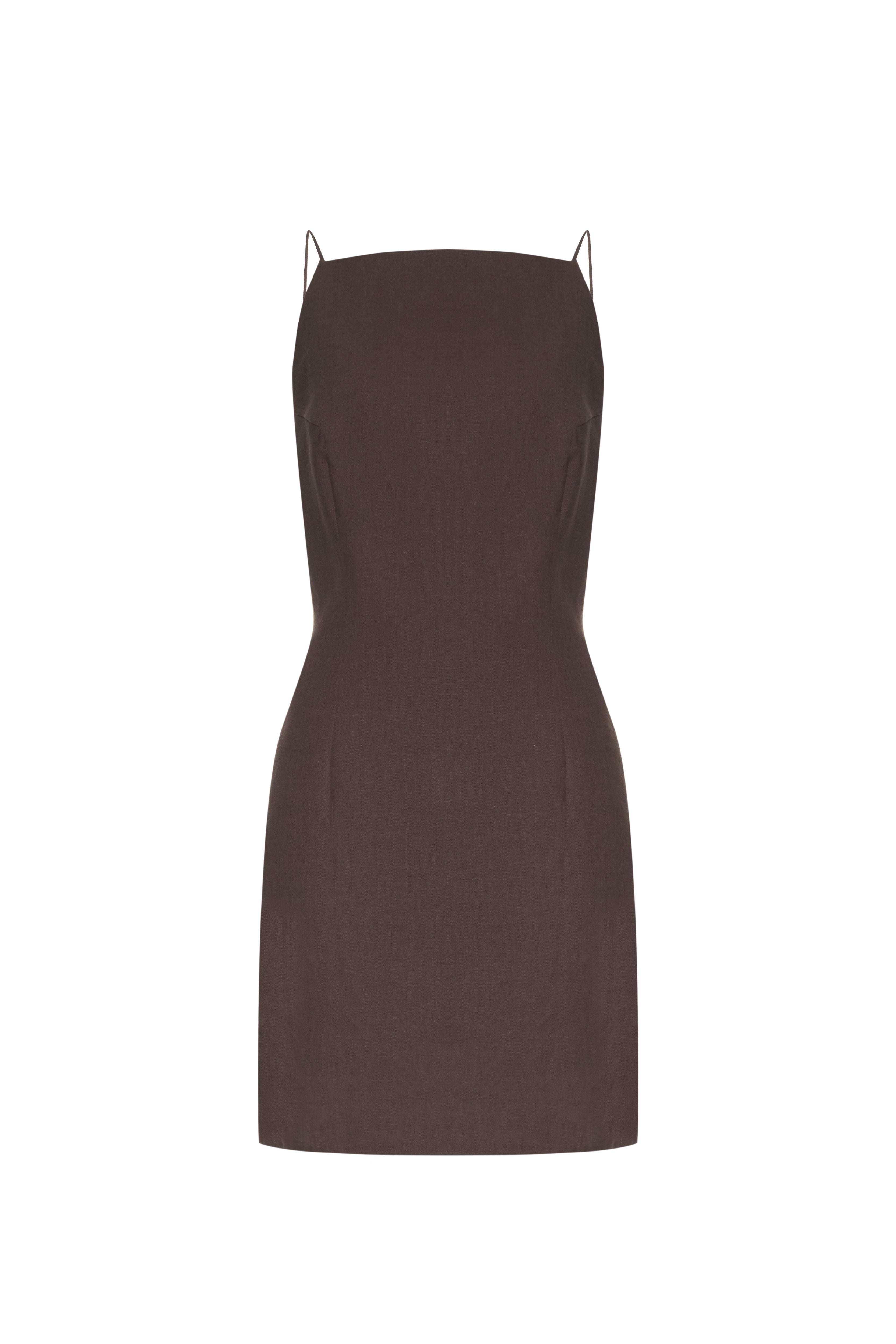 ADELLA BROWN MINI DRESS