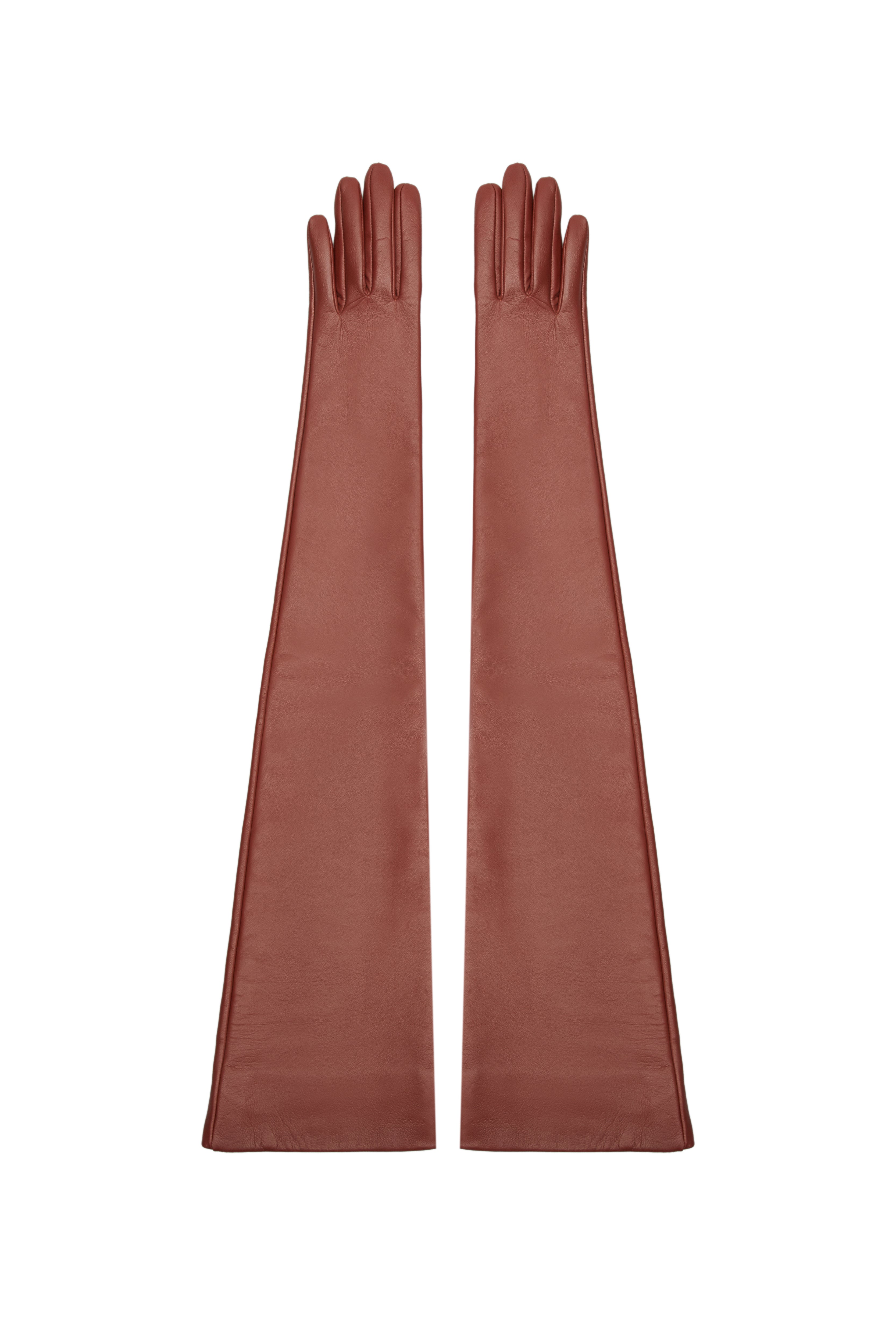 TERRACOTTA LEATHER GLOVES