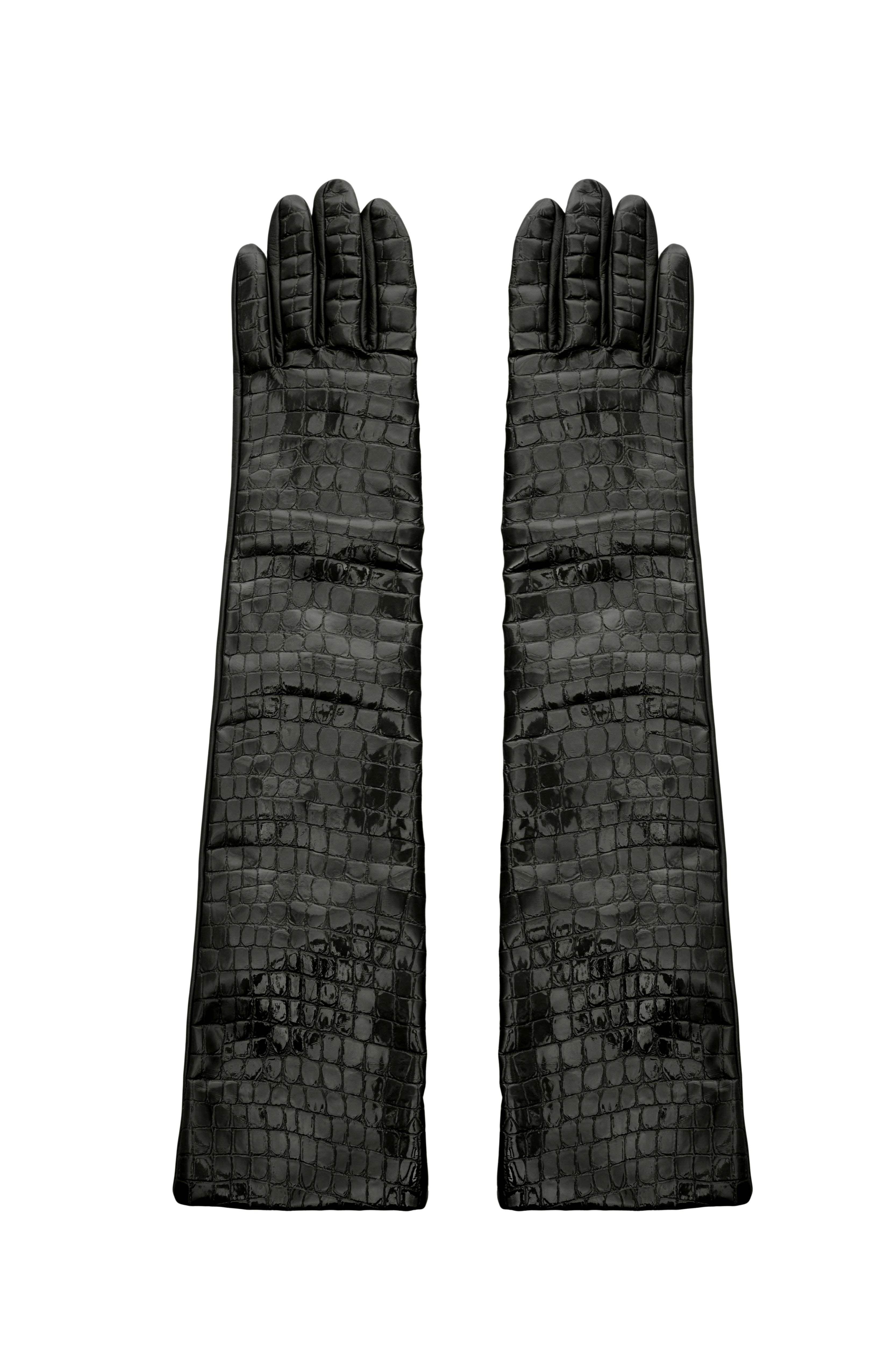 CROCO BLACK GLOVES