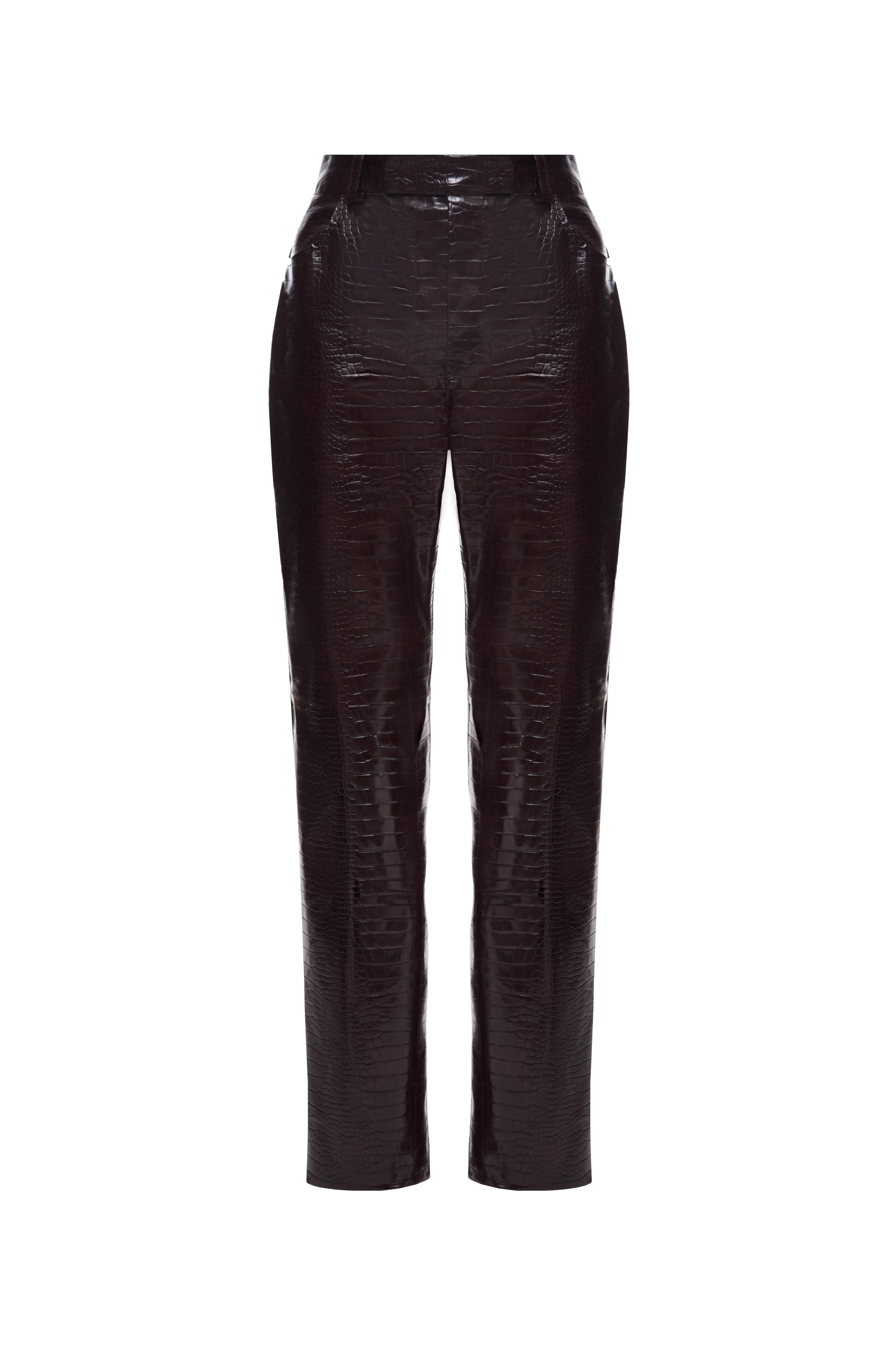 CROCO BROWN PANTS