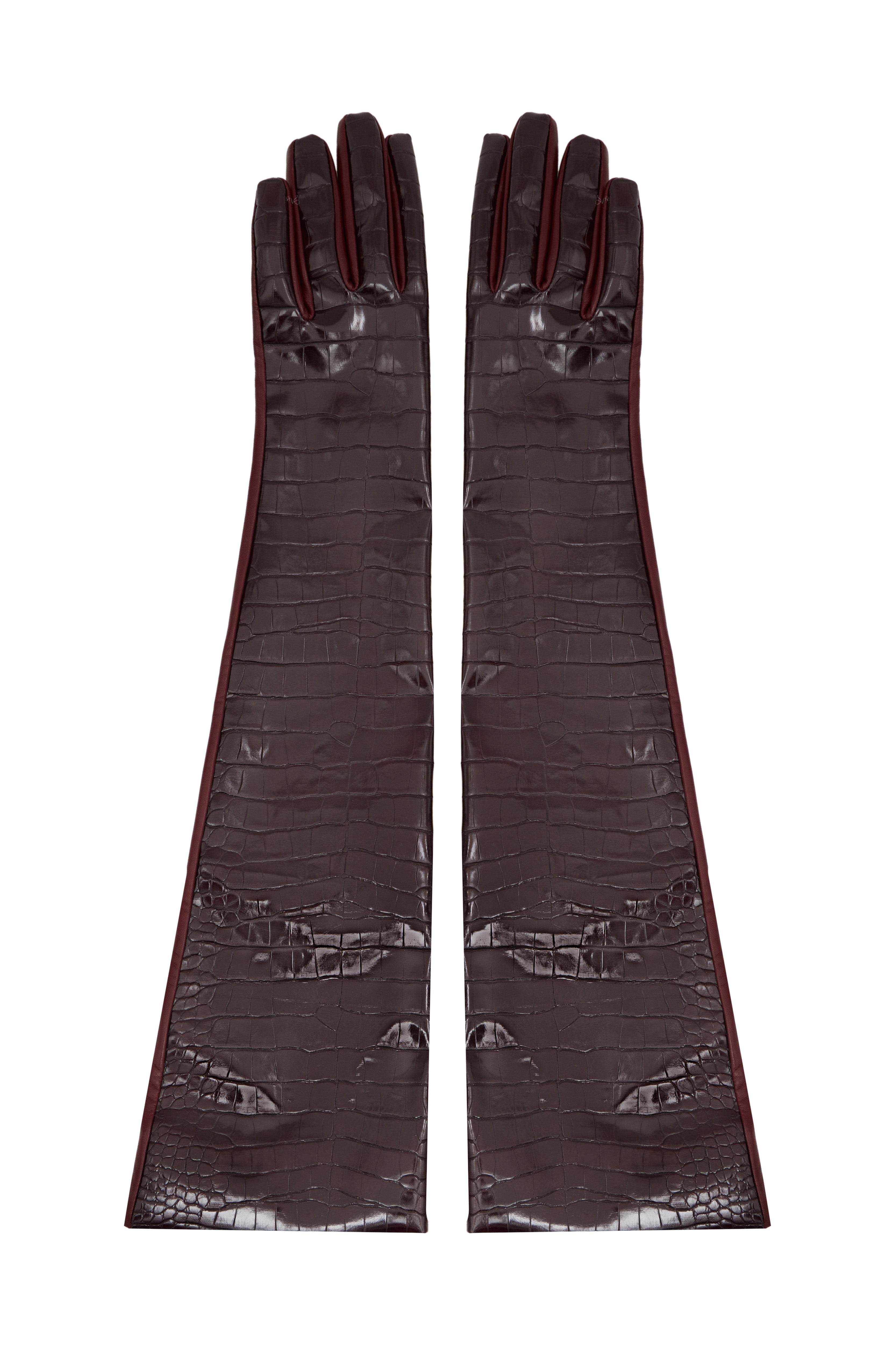 CROCO BROWN GLOVES