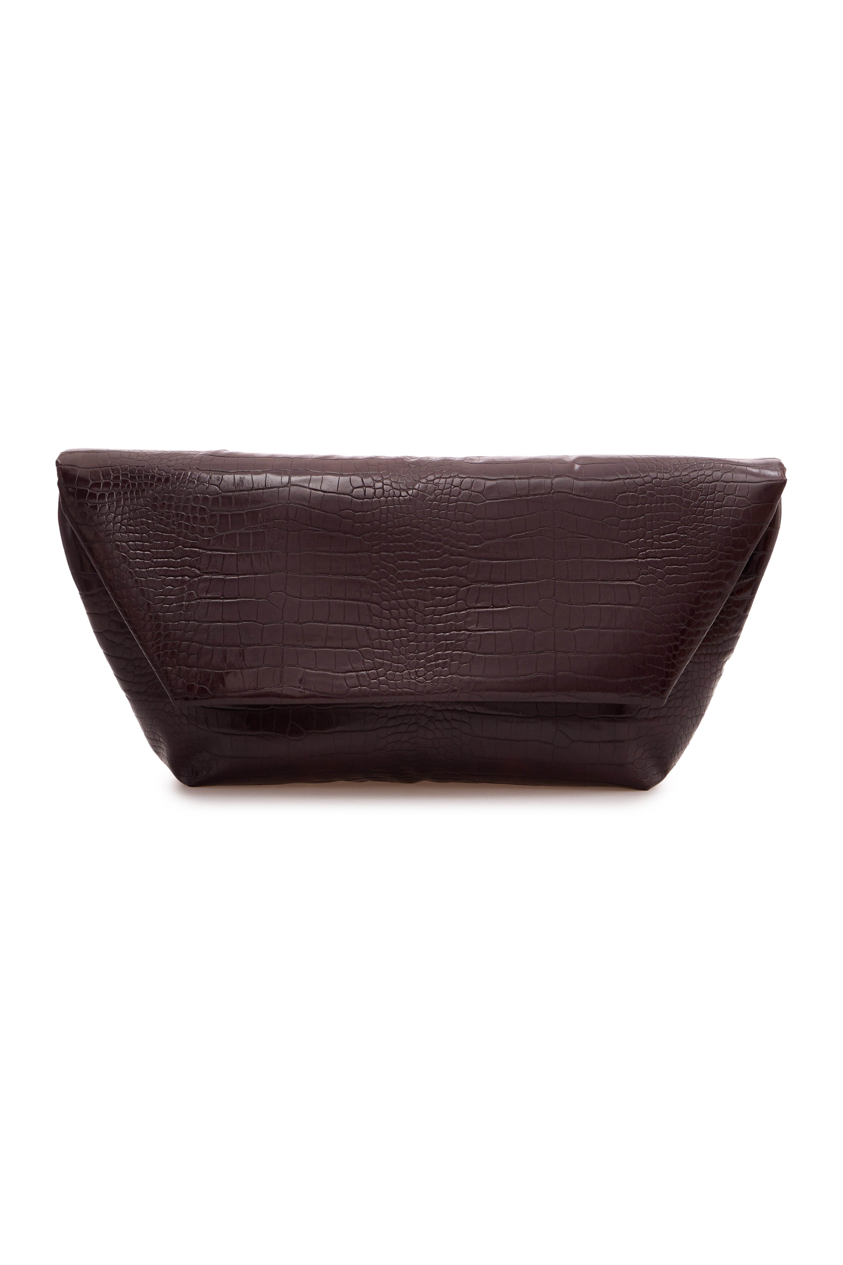 CROCO BROWN CLUTCH