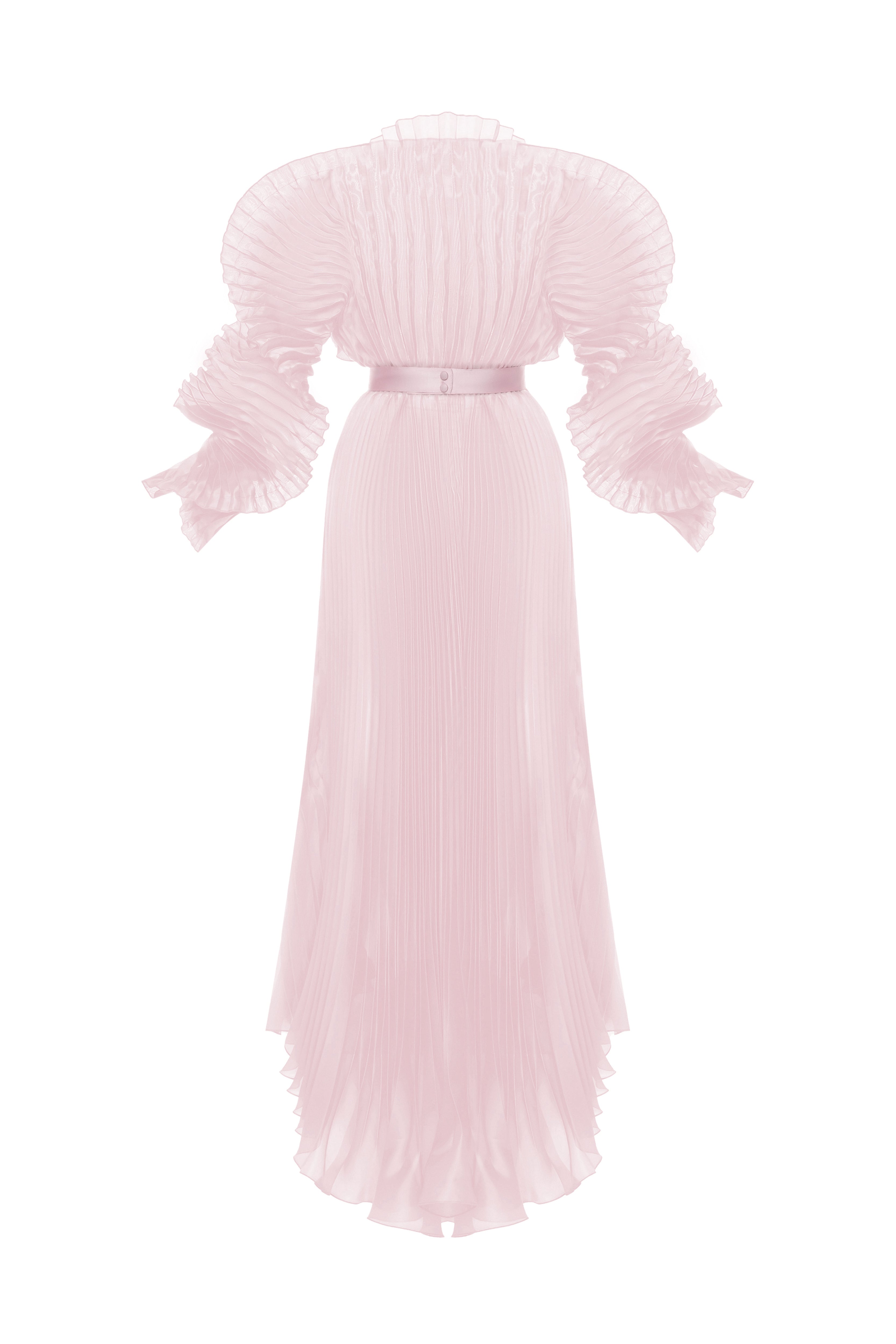 ALISHA PLEATED DUSTY ROSE  DRESS