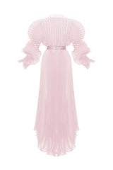 ALISHA PLEATED DUSTY ROSE  DRESS