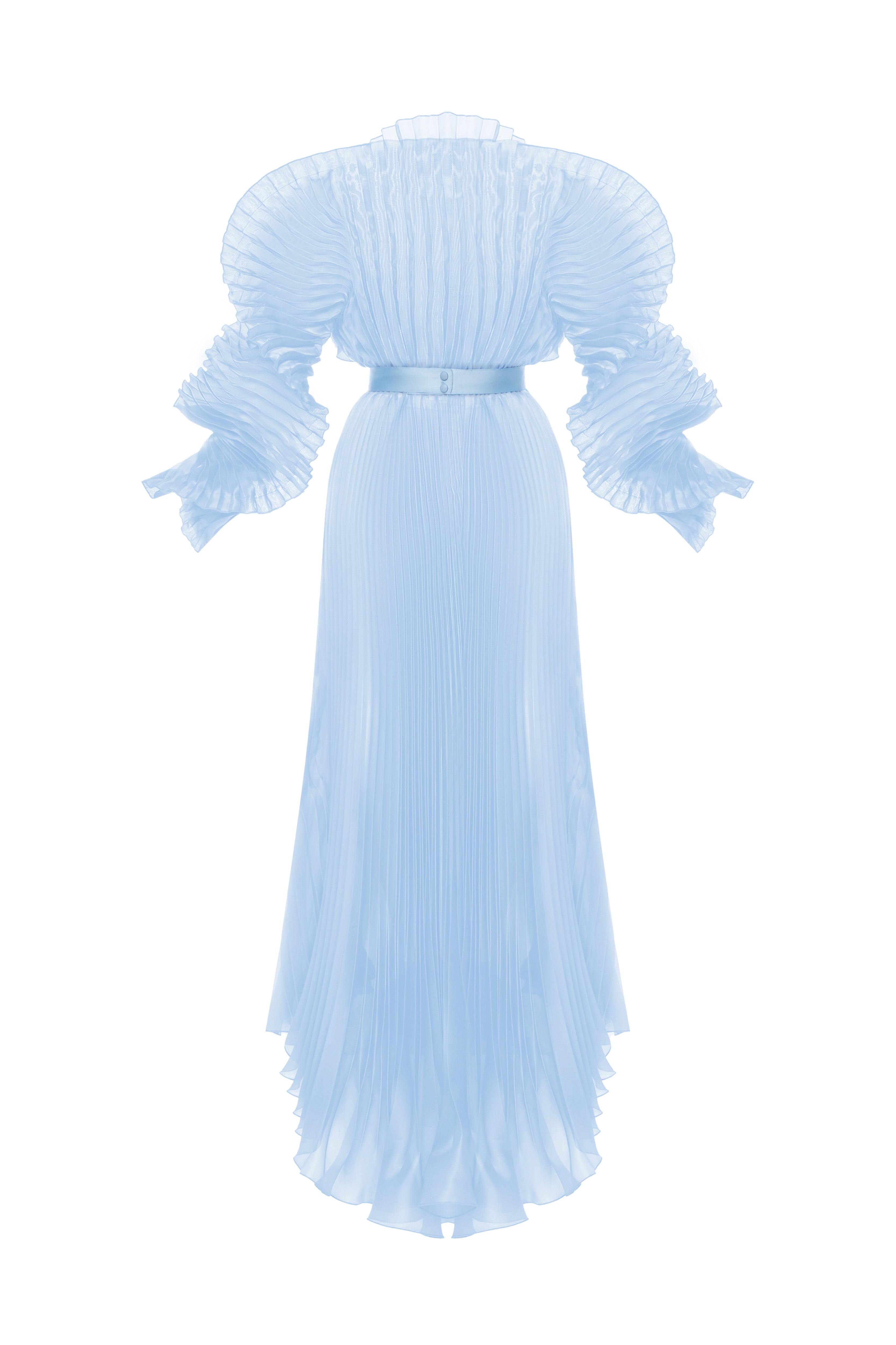 ALISHA PLEATED BLUE DRESS