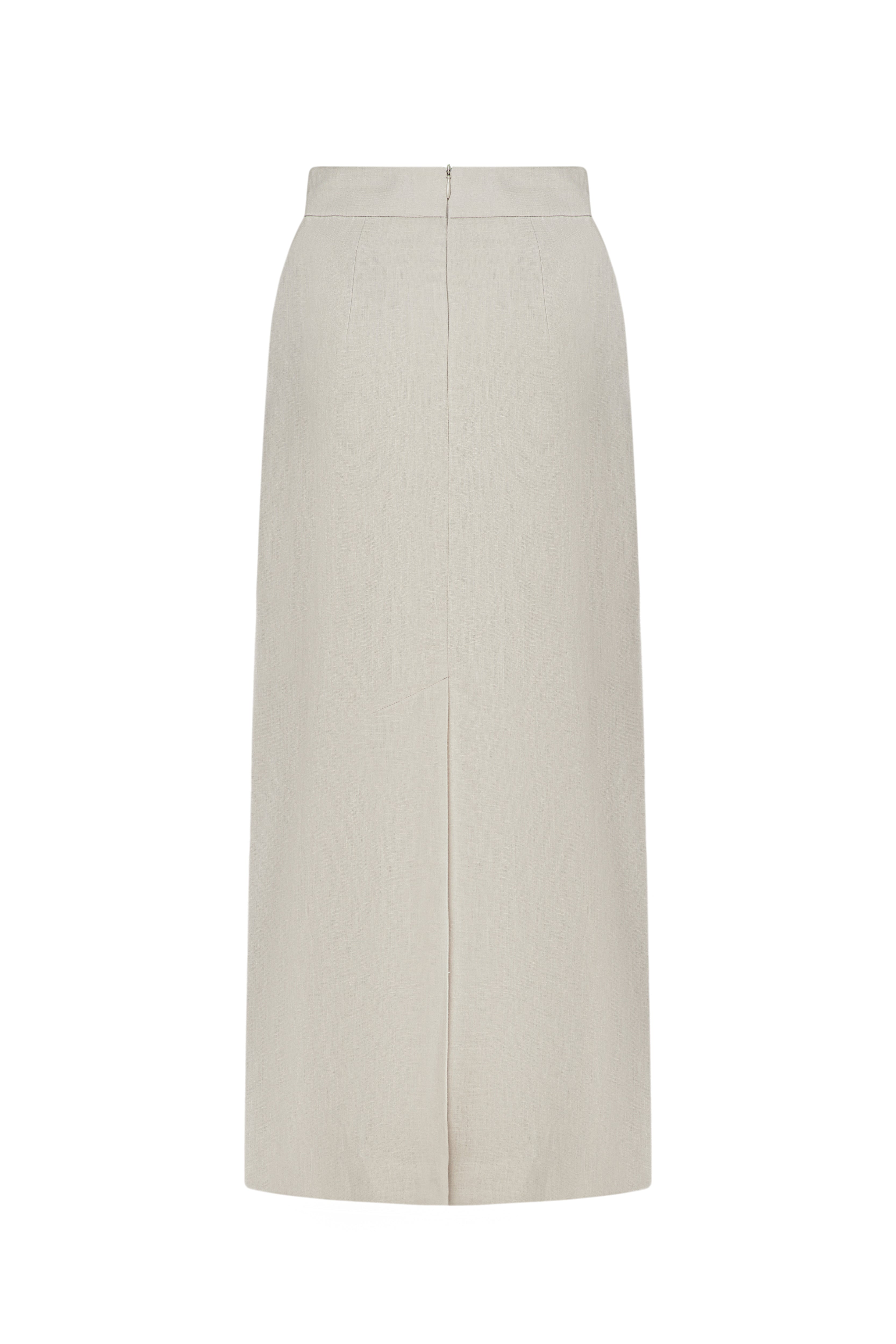 TYRA BEIGE MIDI SKIRT