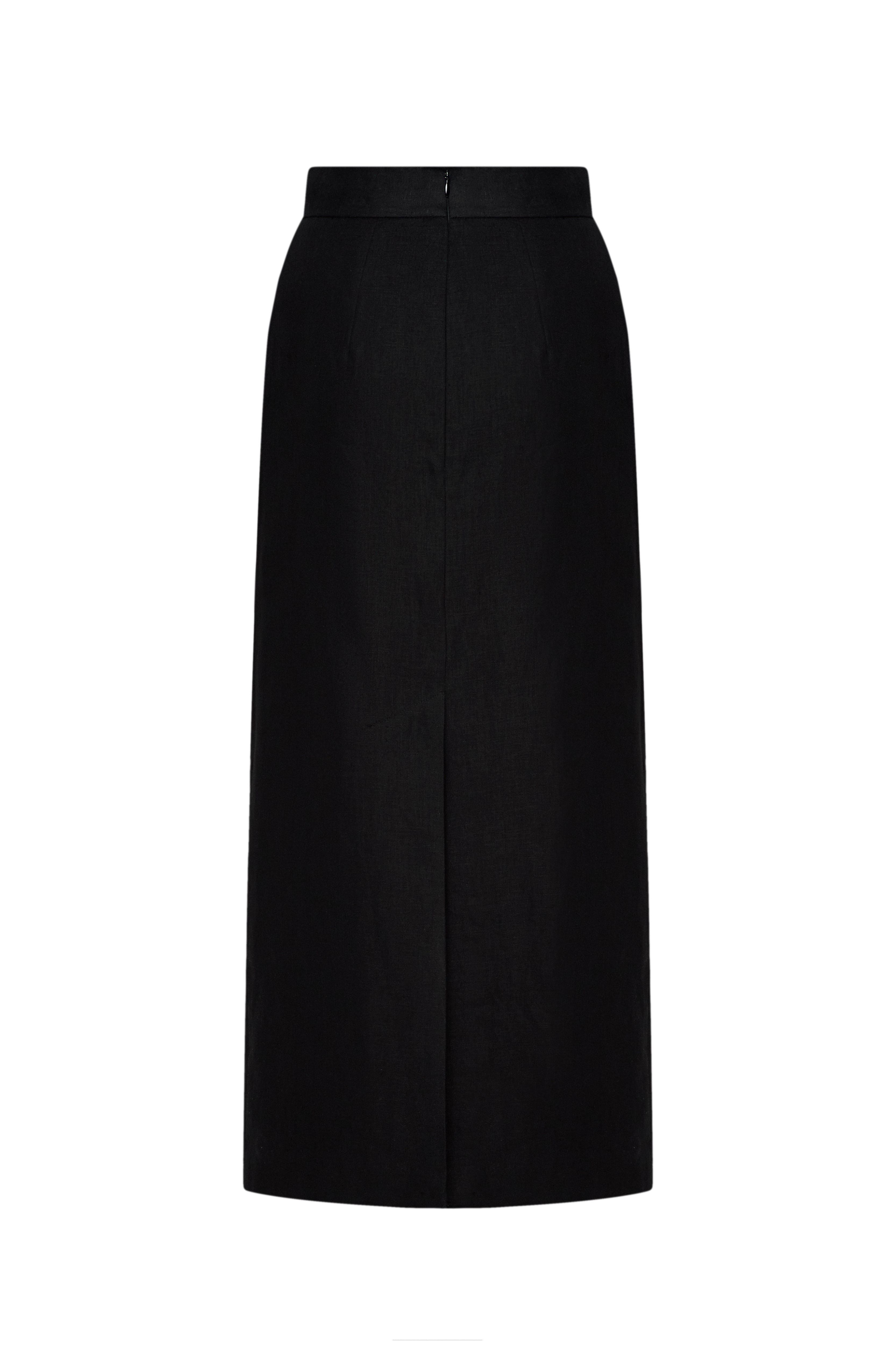 TYRA BLACK MIDI SKIRT