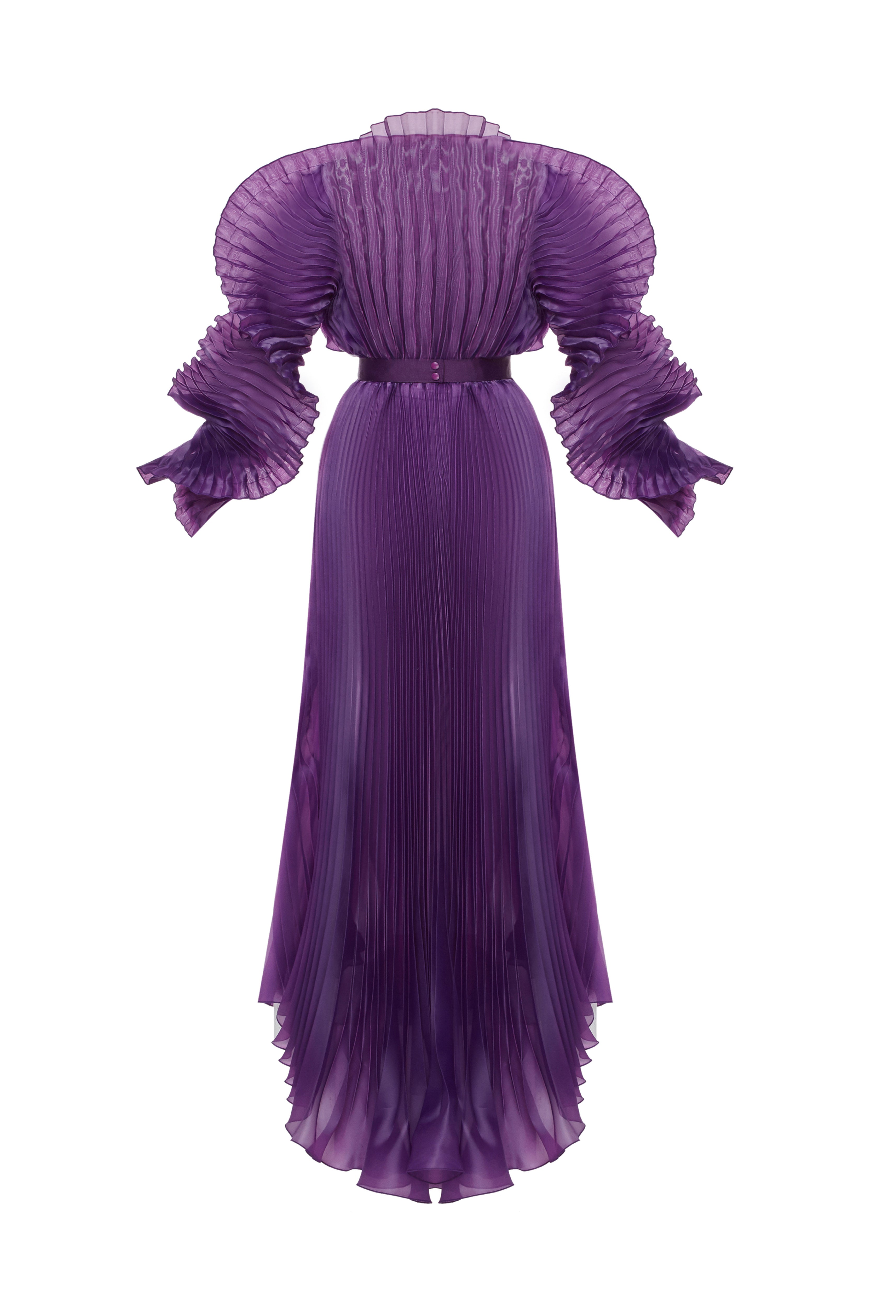 ALISHA PLEATED VIOLET DRESS